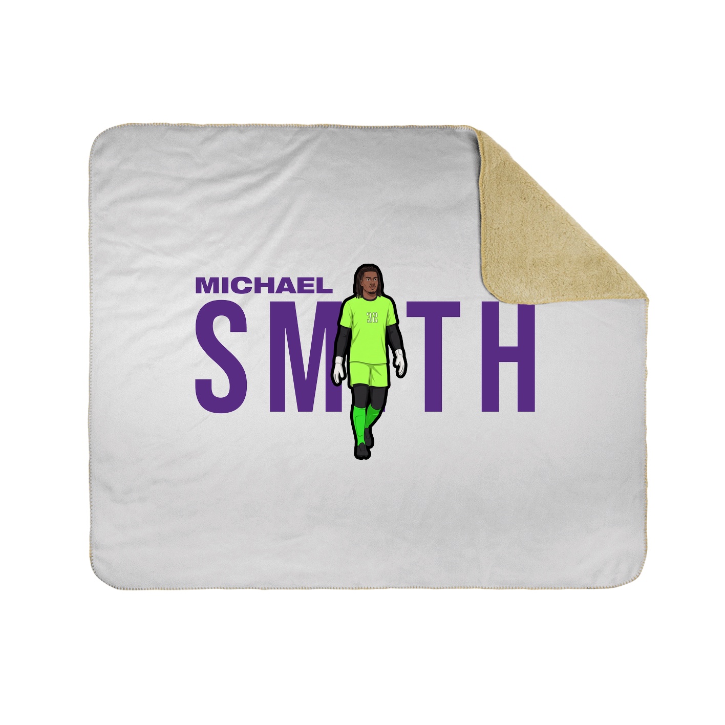 Throw Blanket — Player Name in White