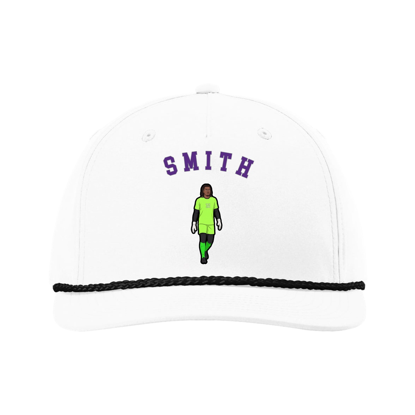 Five-Panel Classic Rope Cap — Shirsey Arch in White