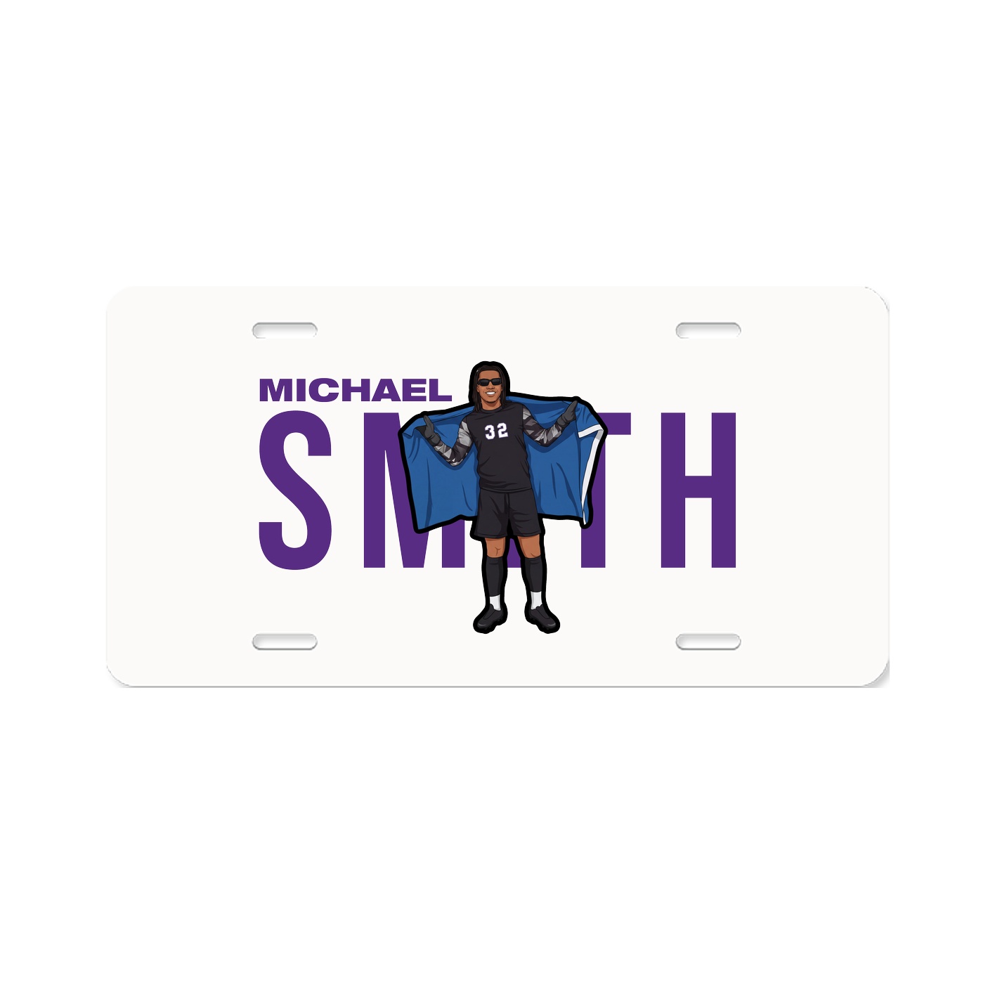 License Plate — Player Name in Classic