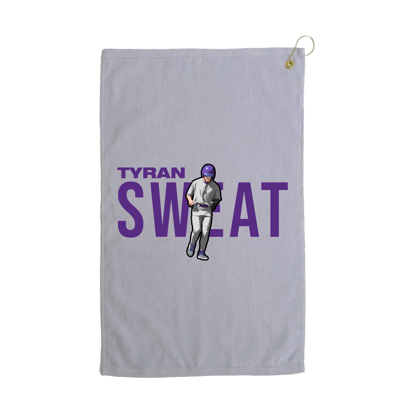 Golf Towel — Player Name in Grey