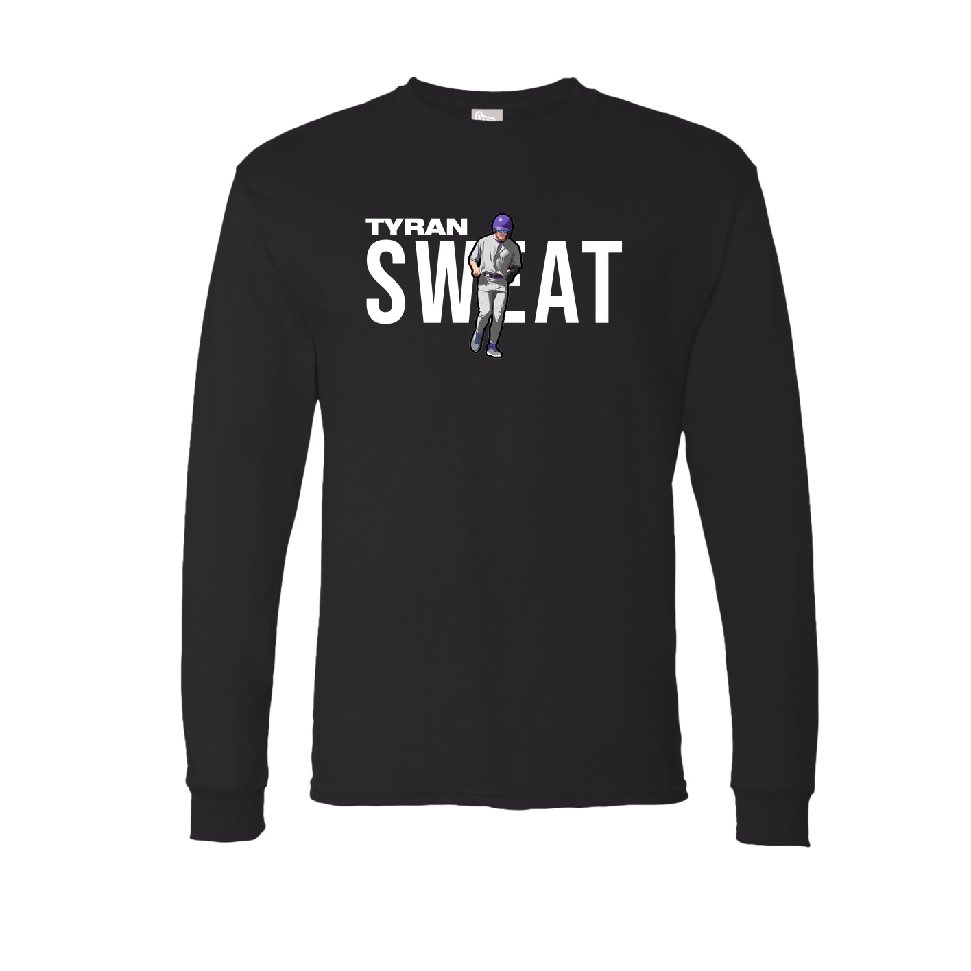 Long Sleeve Tee — Player Name in Black