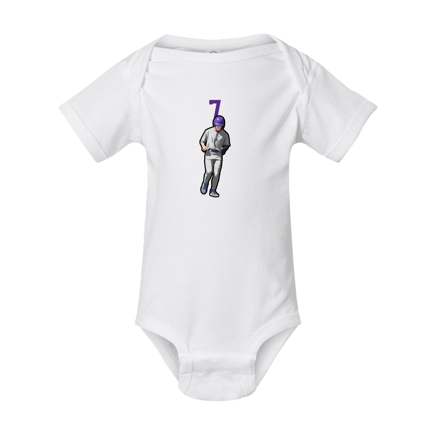 Baby Onesie — Number Top in White