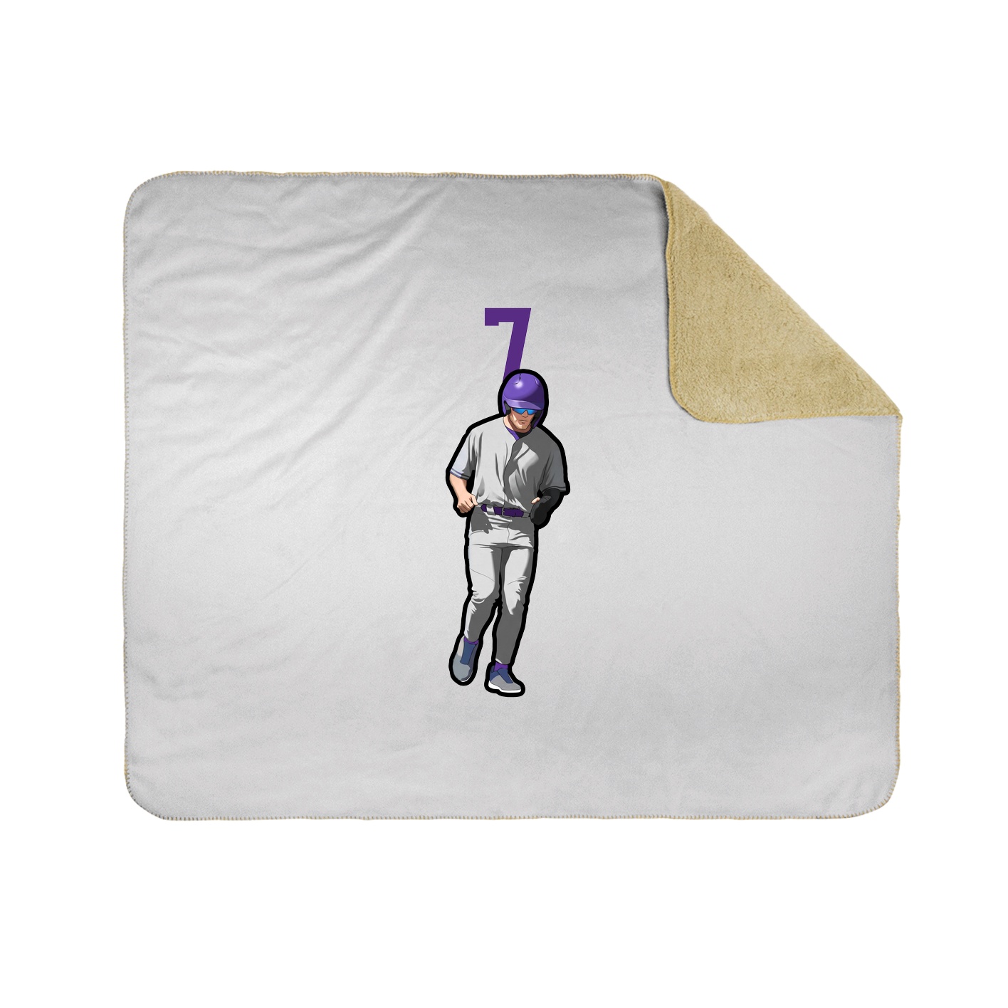 Throw Blanket — Number Top in White