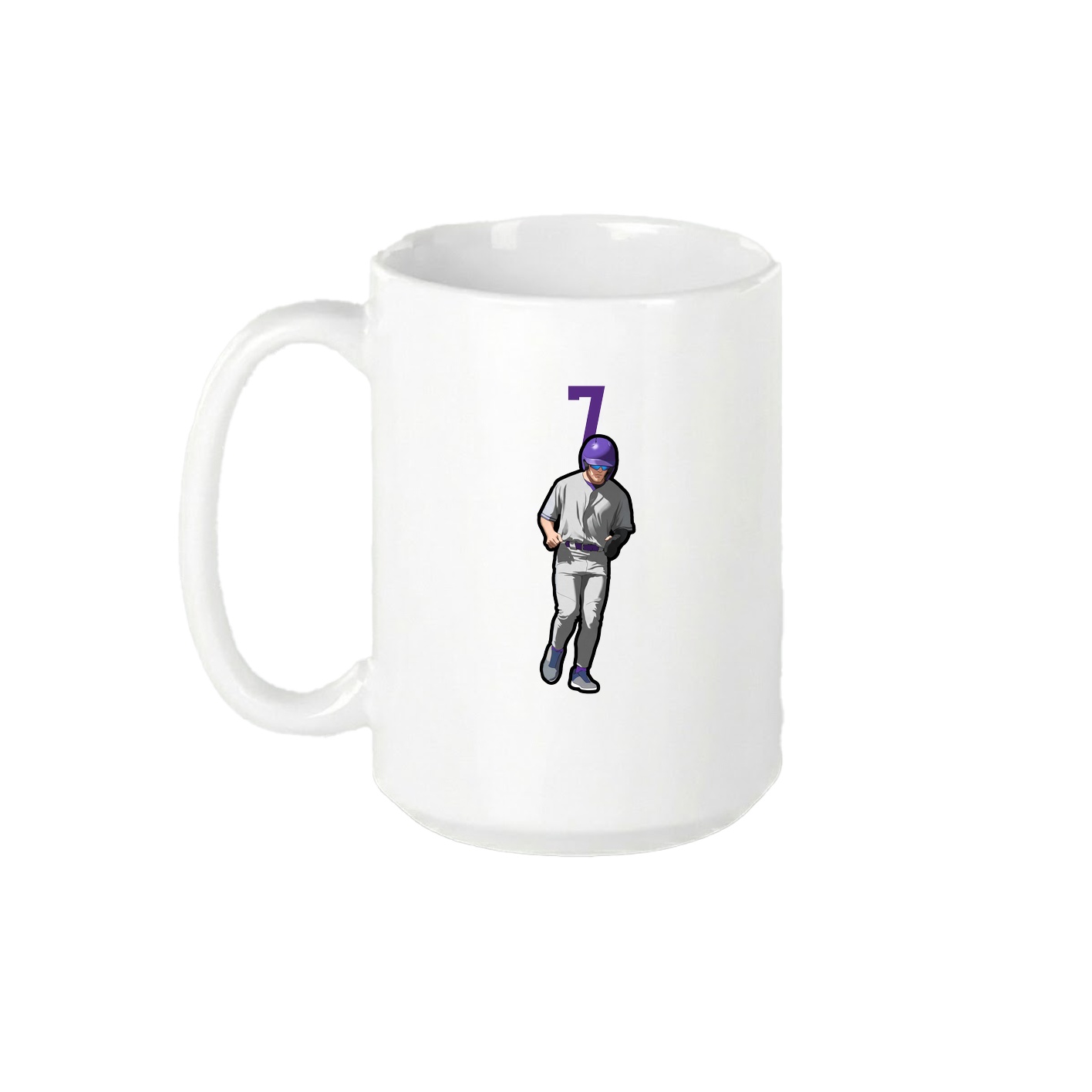15oz Coffee Mug — Number Top in White