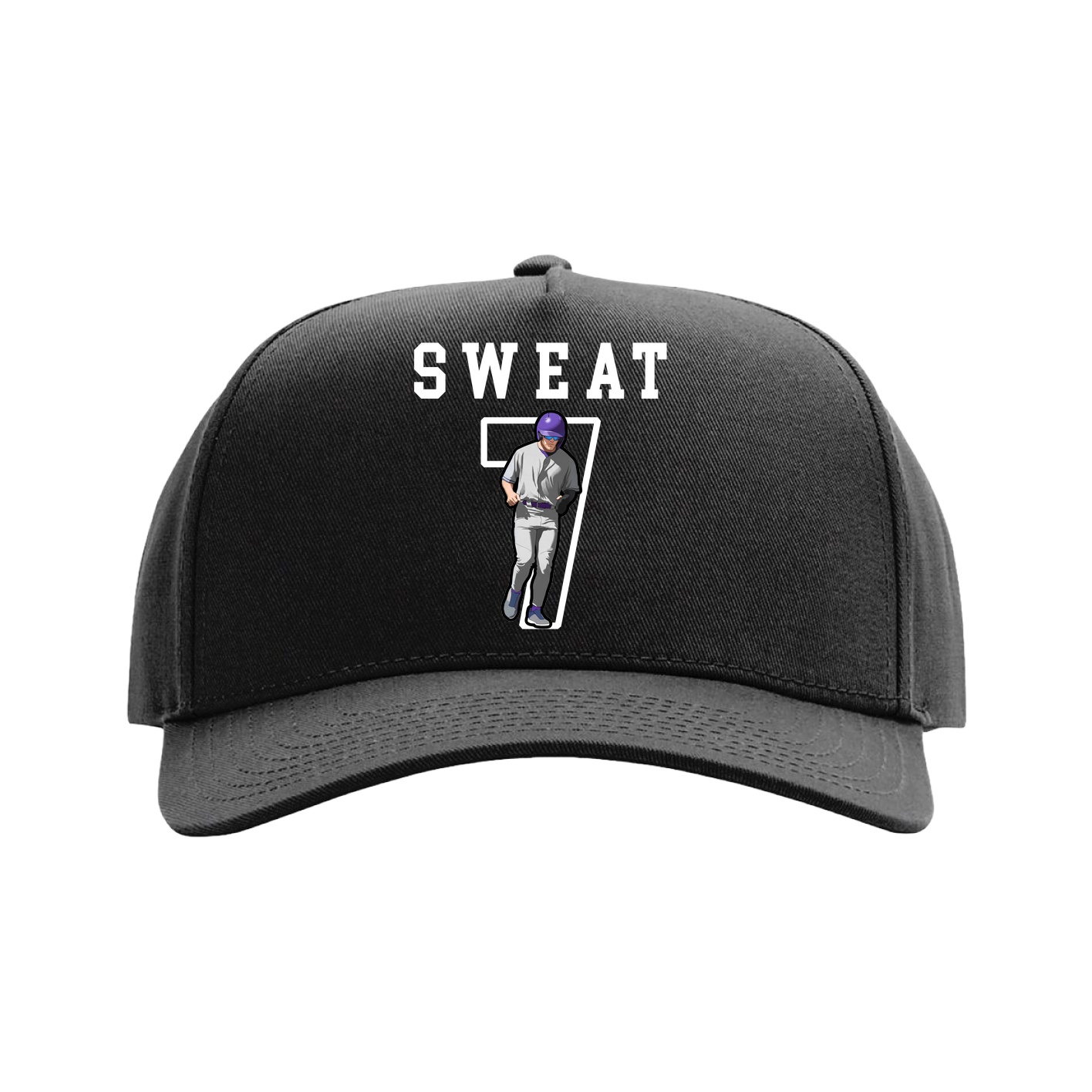 Full Fabric Five-Panel Champ Cap — Shirsey in Black