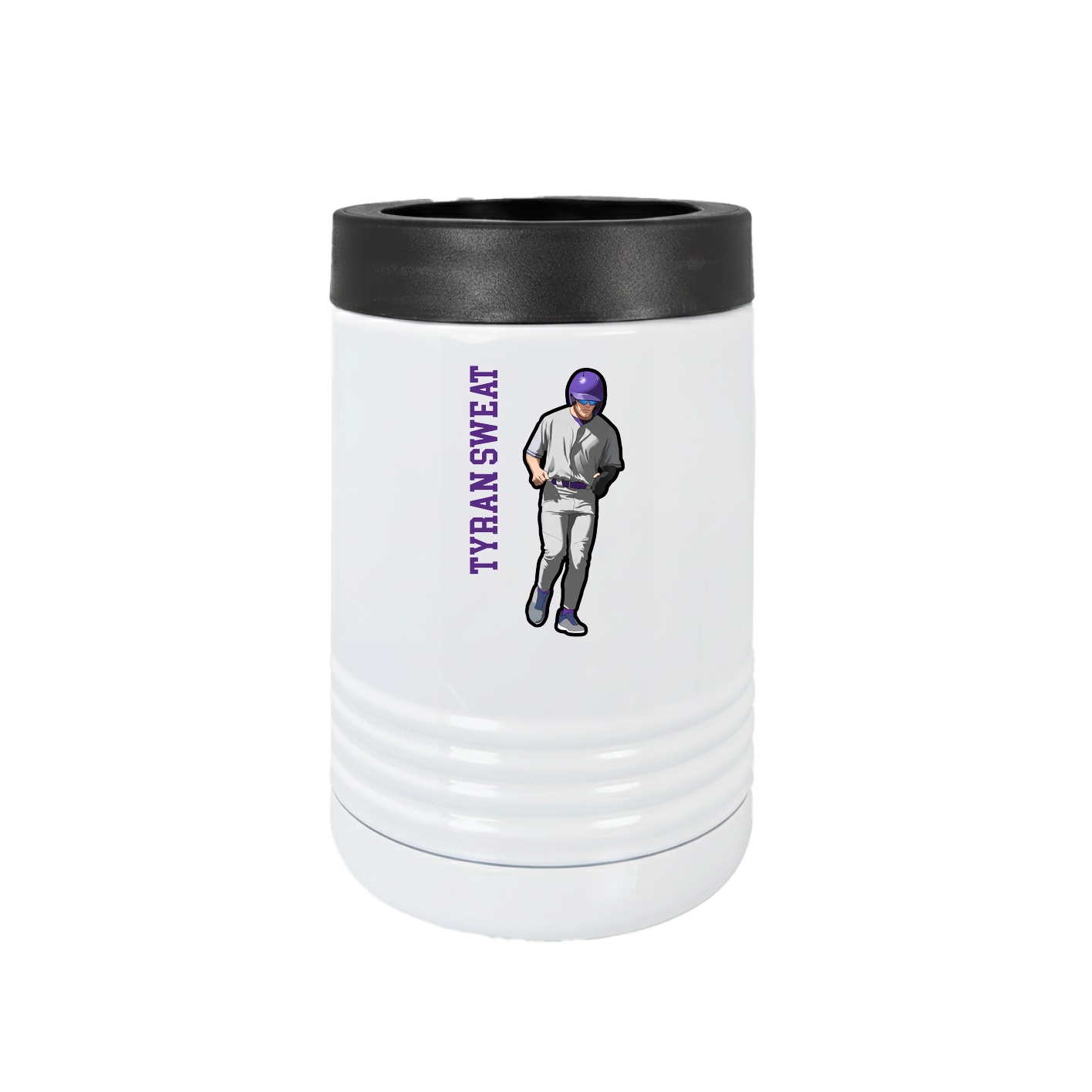 Beverage Holder — Name Vertical in White