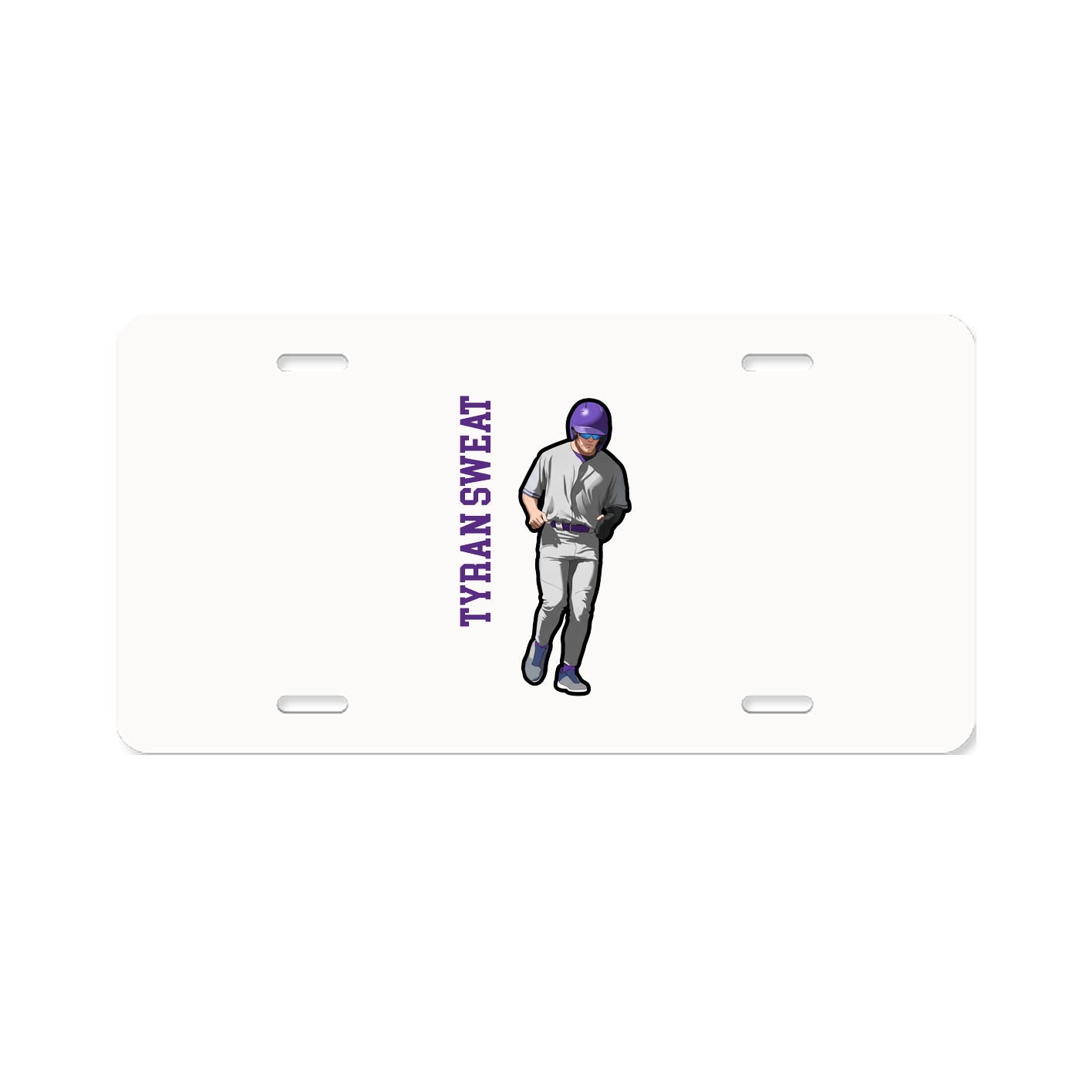 License Plate — Name Vertical in Classic