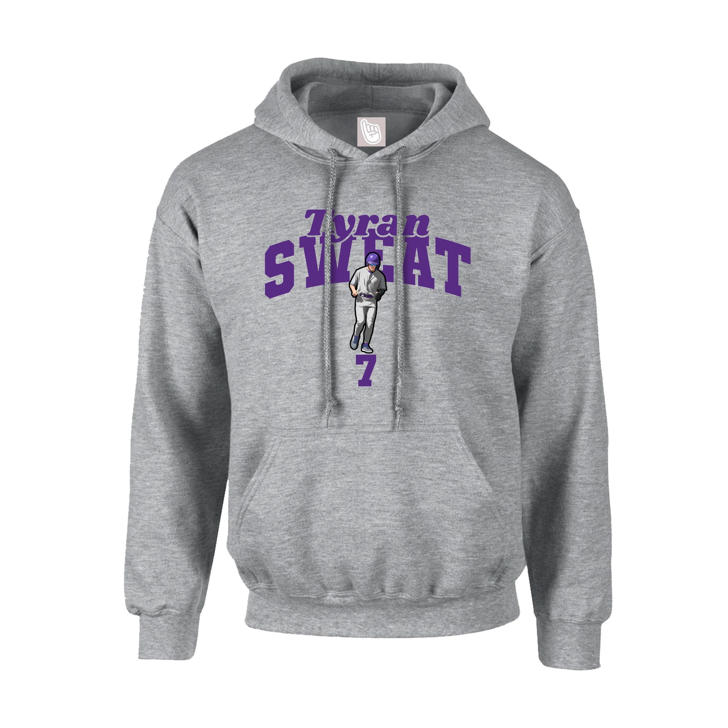 Youth Hoodie — Signature Arch in Grey