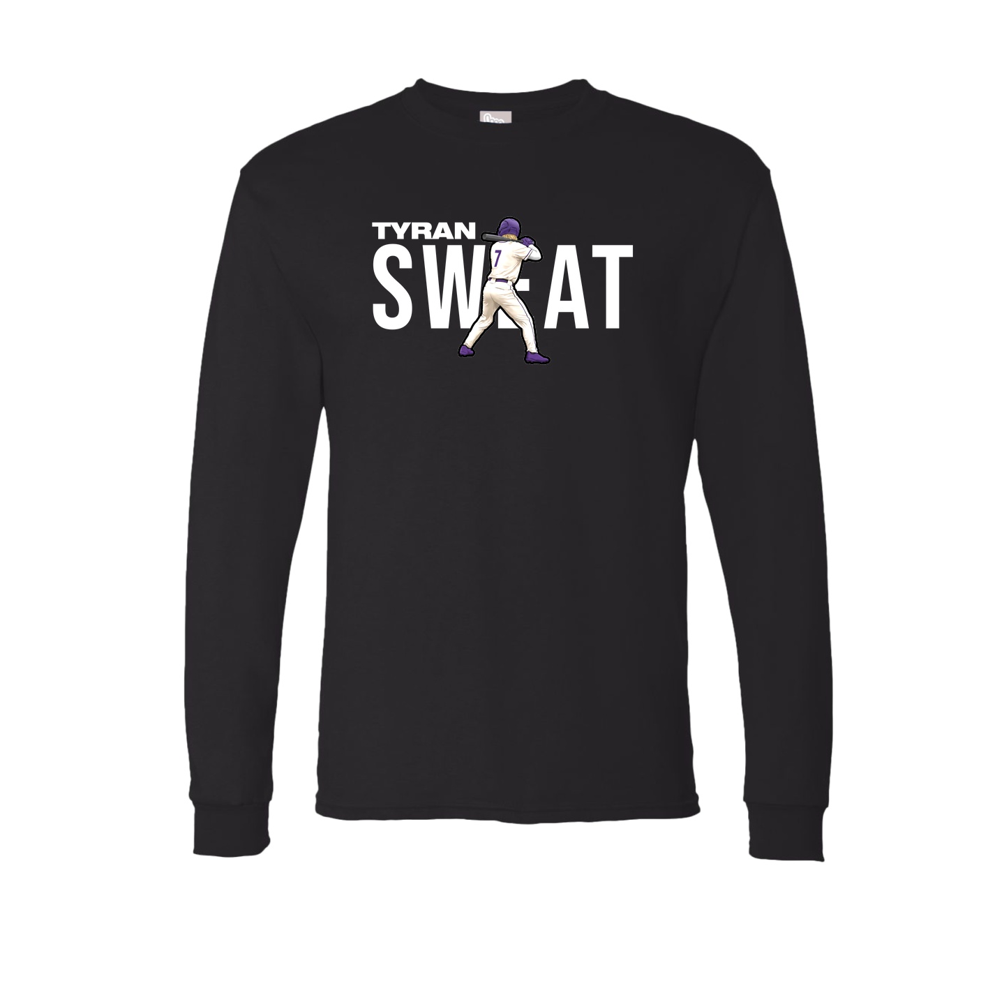 Long Sleeve Tee — Player Name in Black