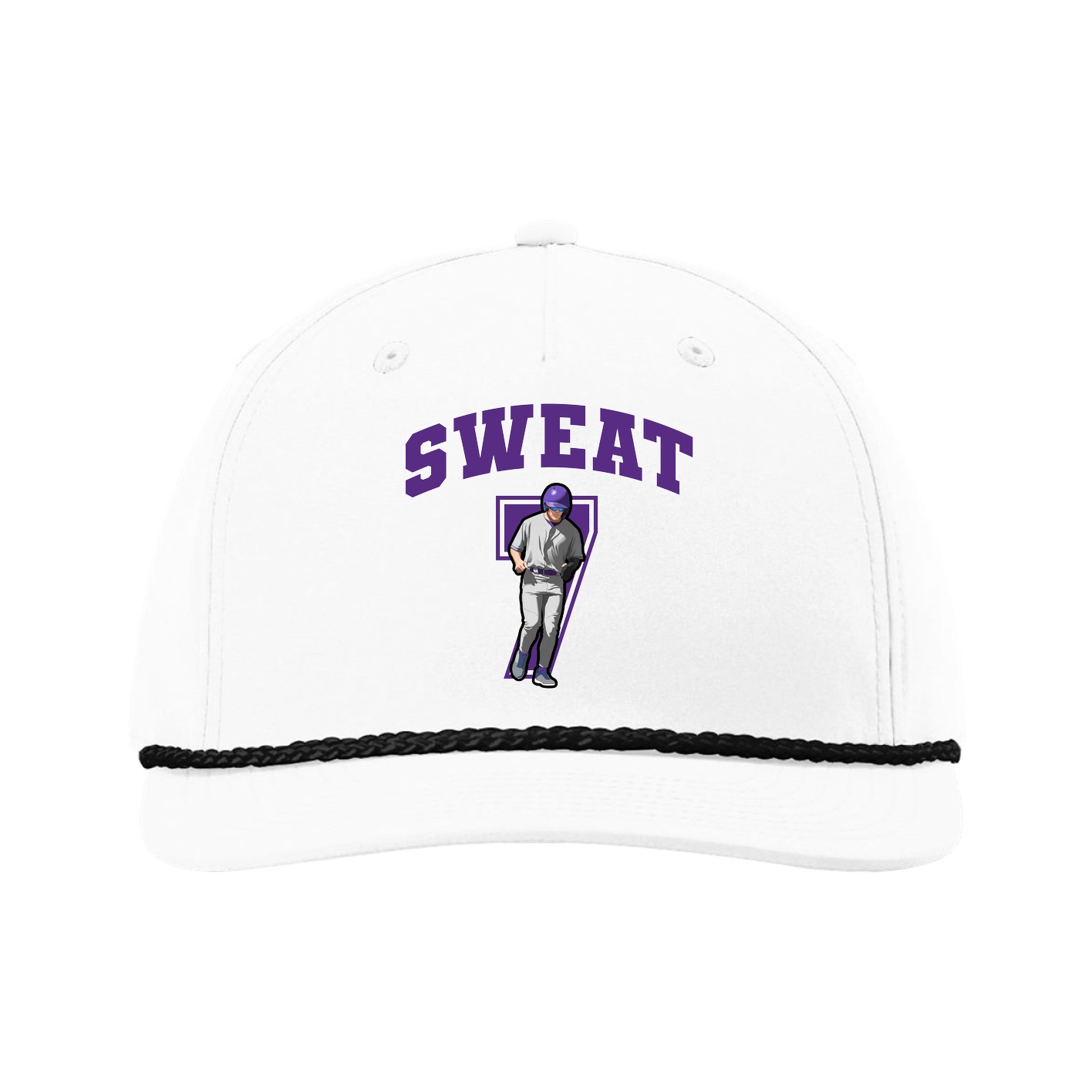 Five-Panel Classic Rope Cap — Number in White