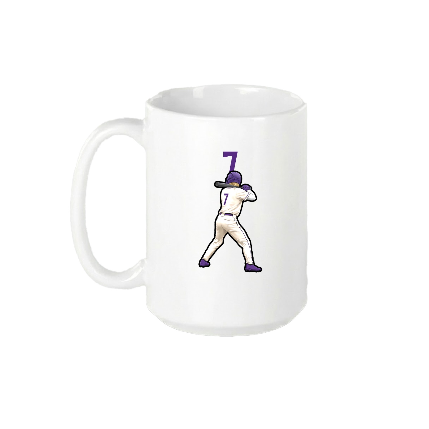 15oz Coffee Mug — Number Top in White