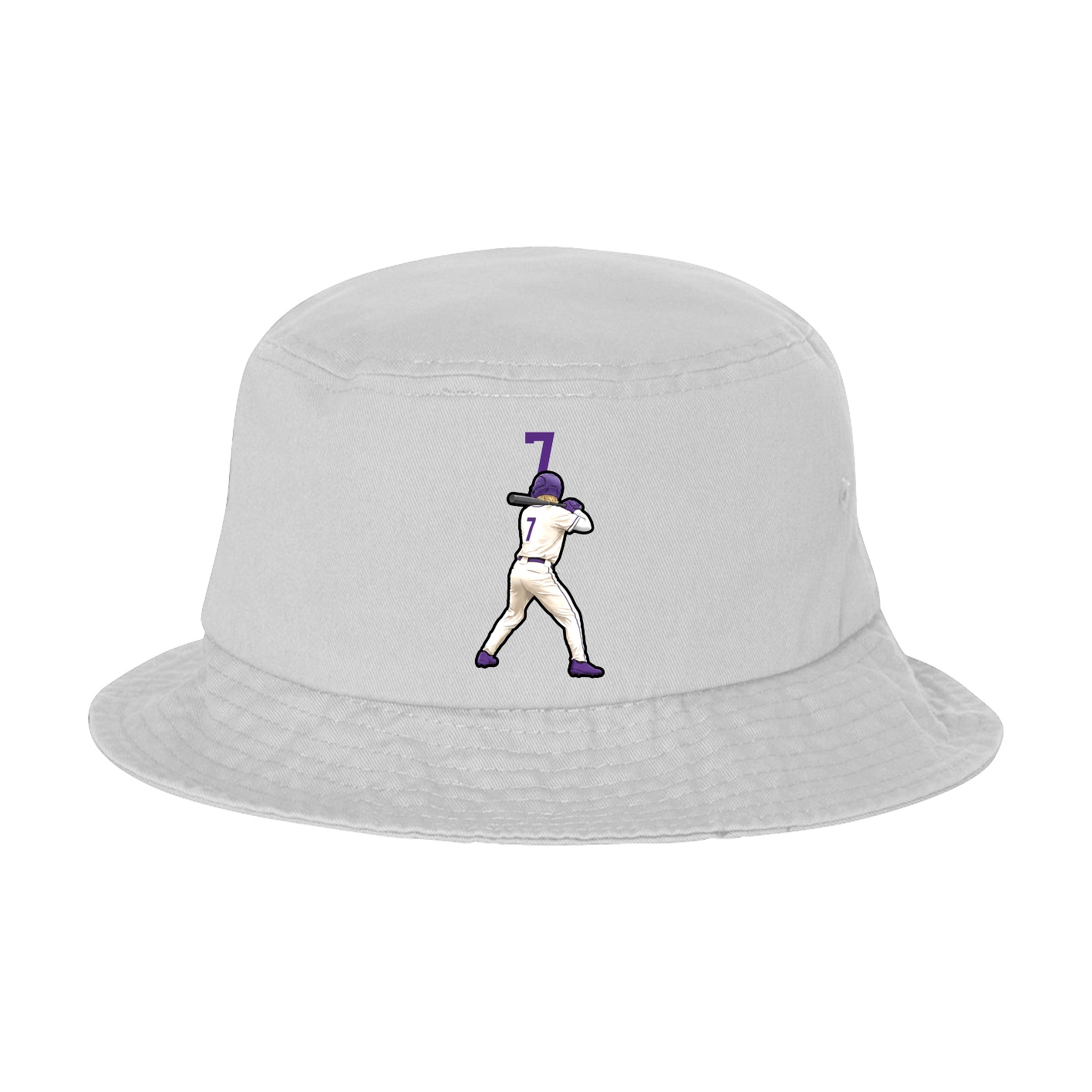 Bucket Cap — Number Top in White