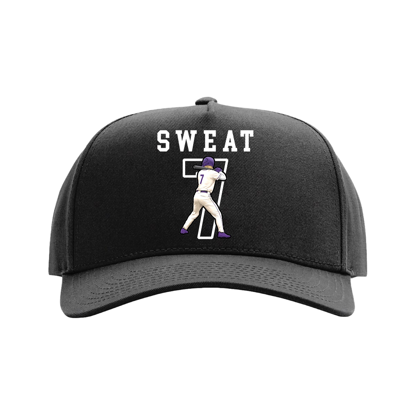 Full Fabric Five-Panel Champ Cap — Shirsey in Black
