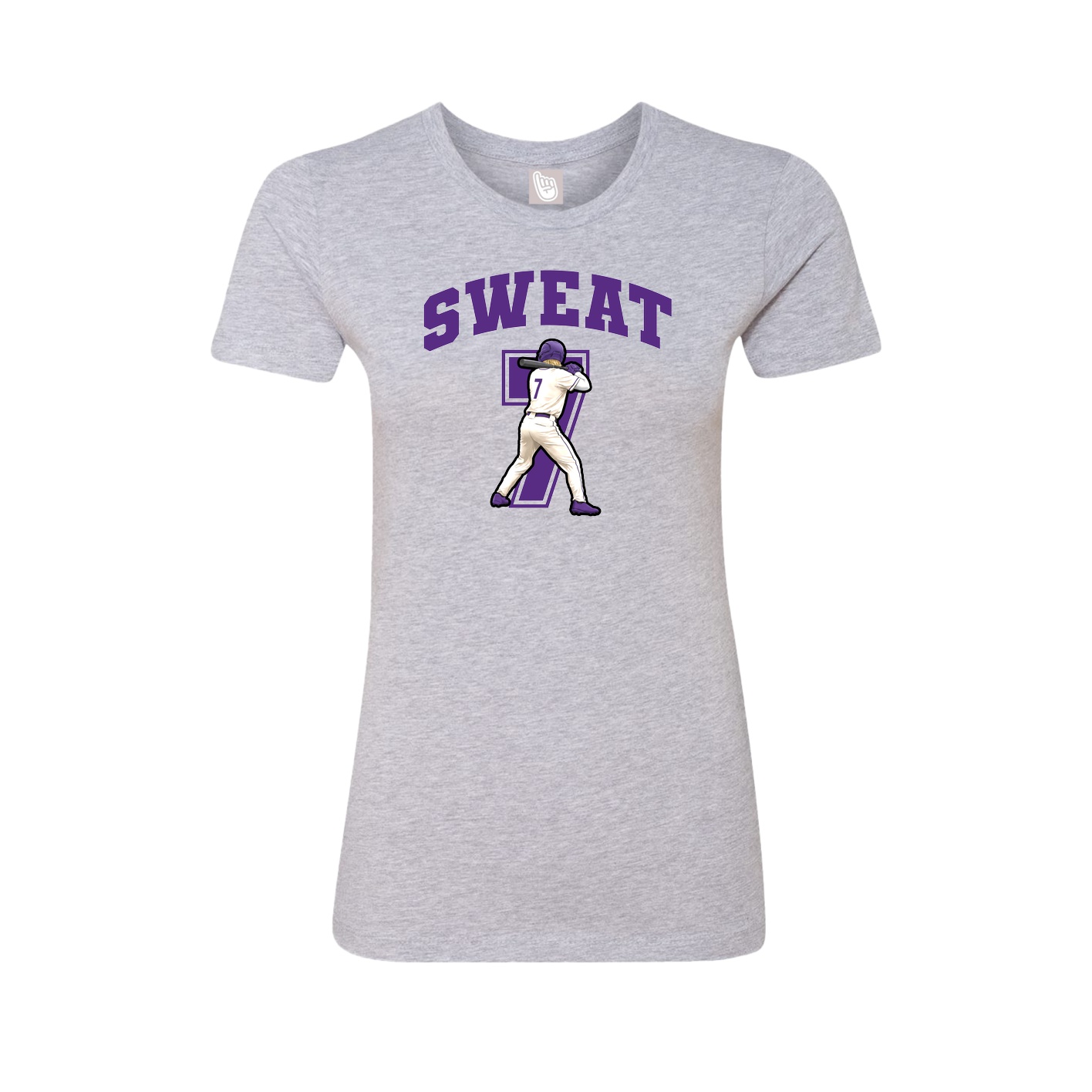 Fitted Women's Tee — Number in Grey