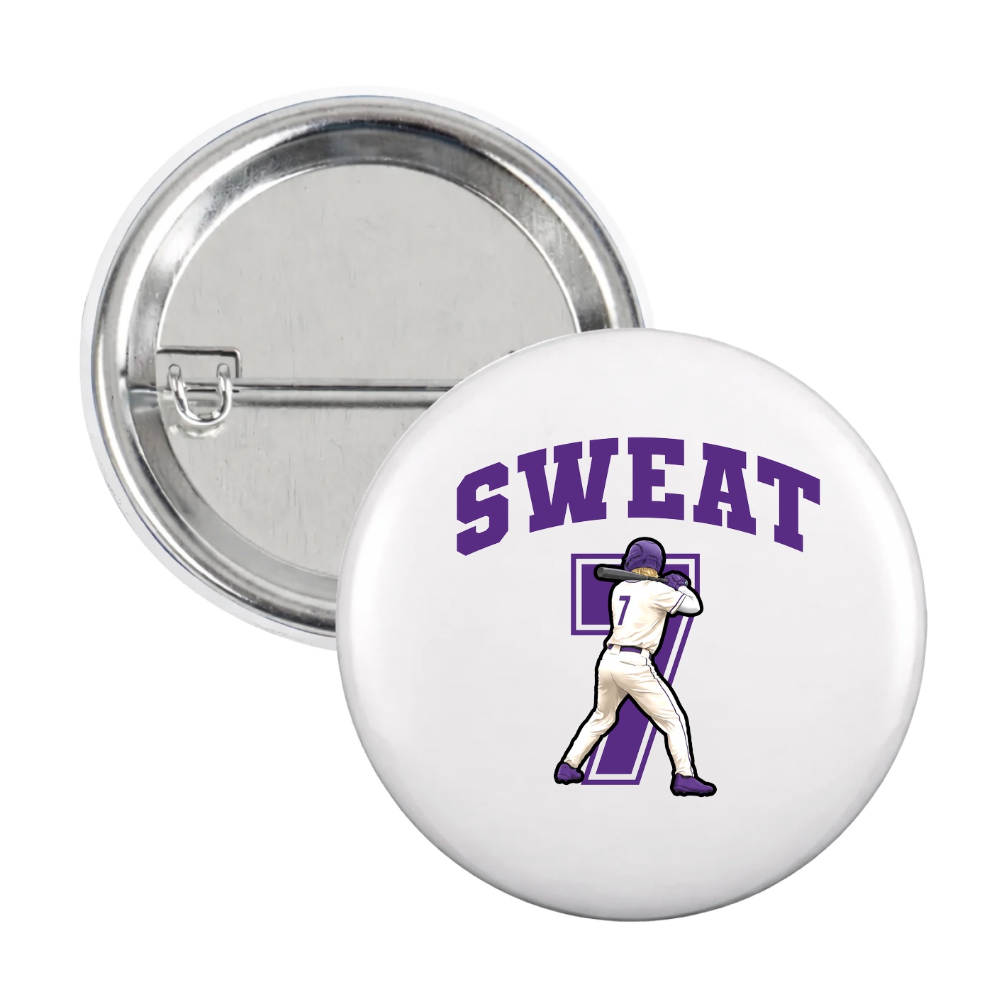 Game Day Button — Number in White