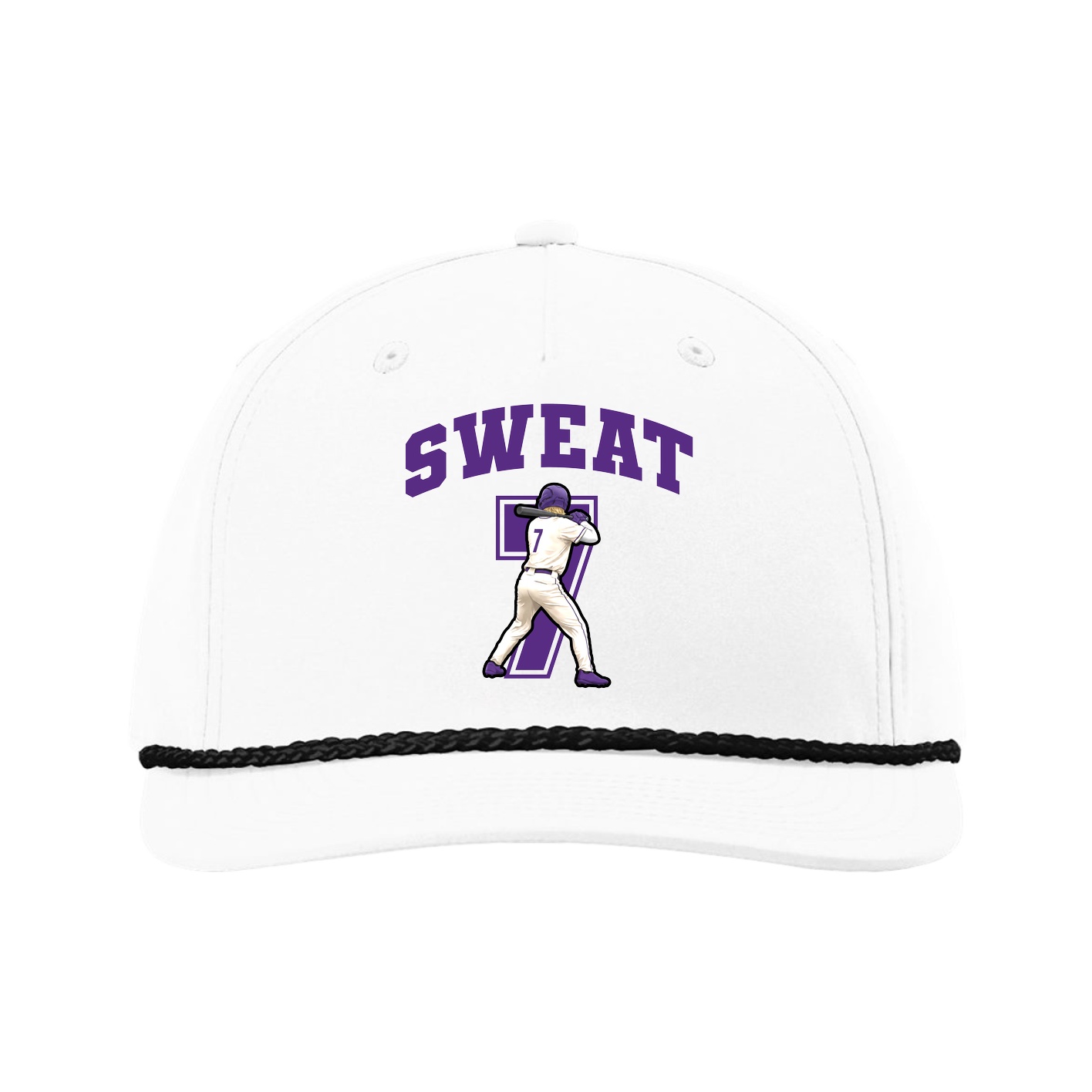 Five-Panel Classic Rope Cap — Number in White