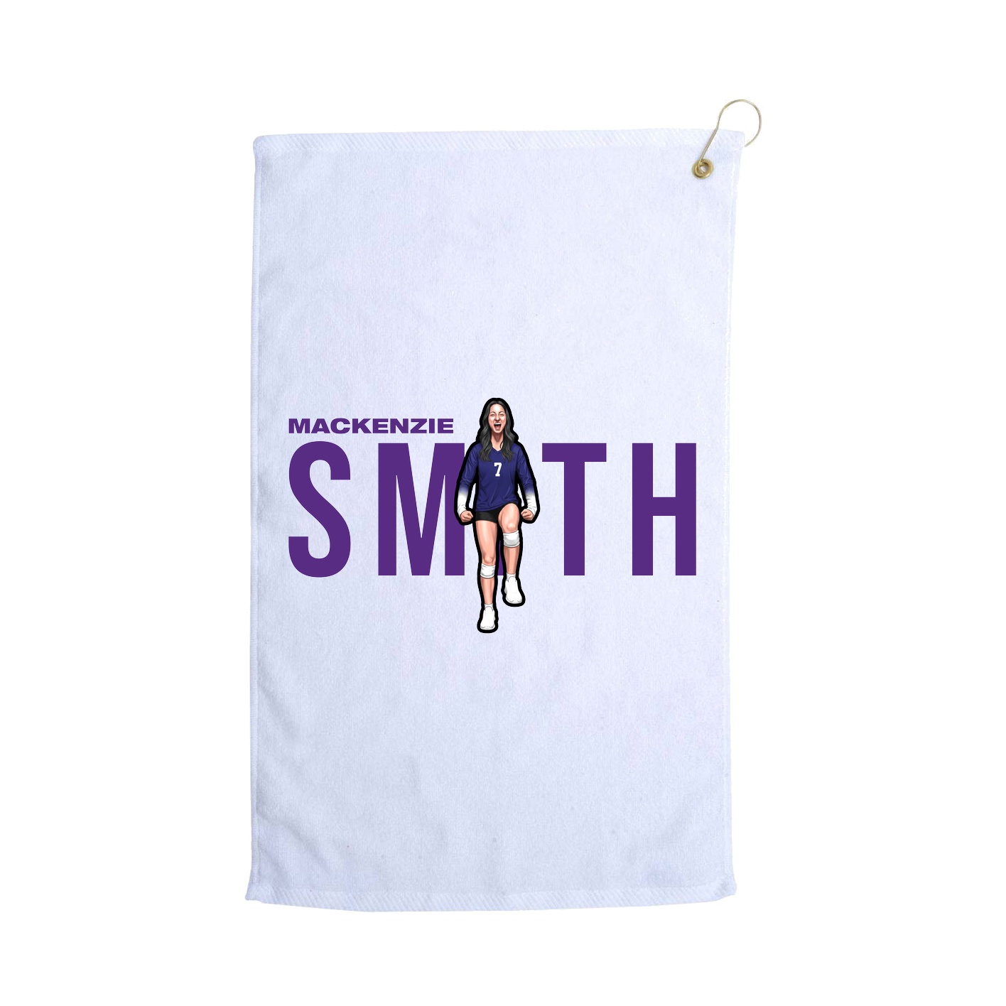 Golf Towel — Player Name in White