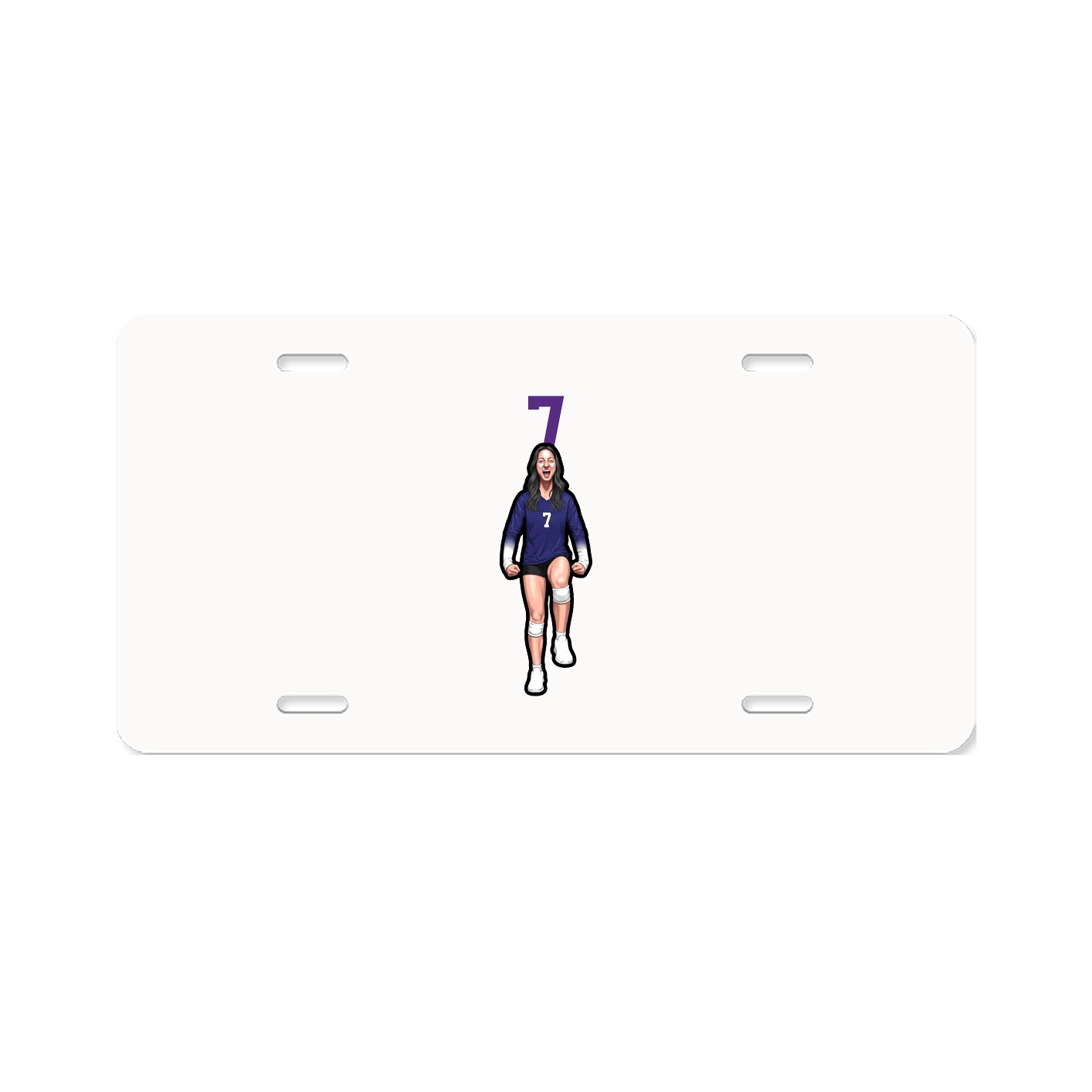 License Plate — Number Top in Classic