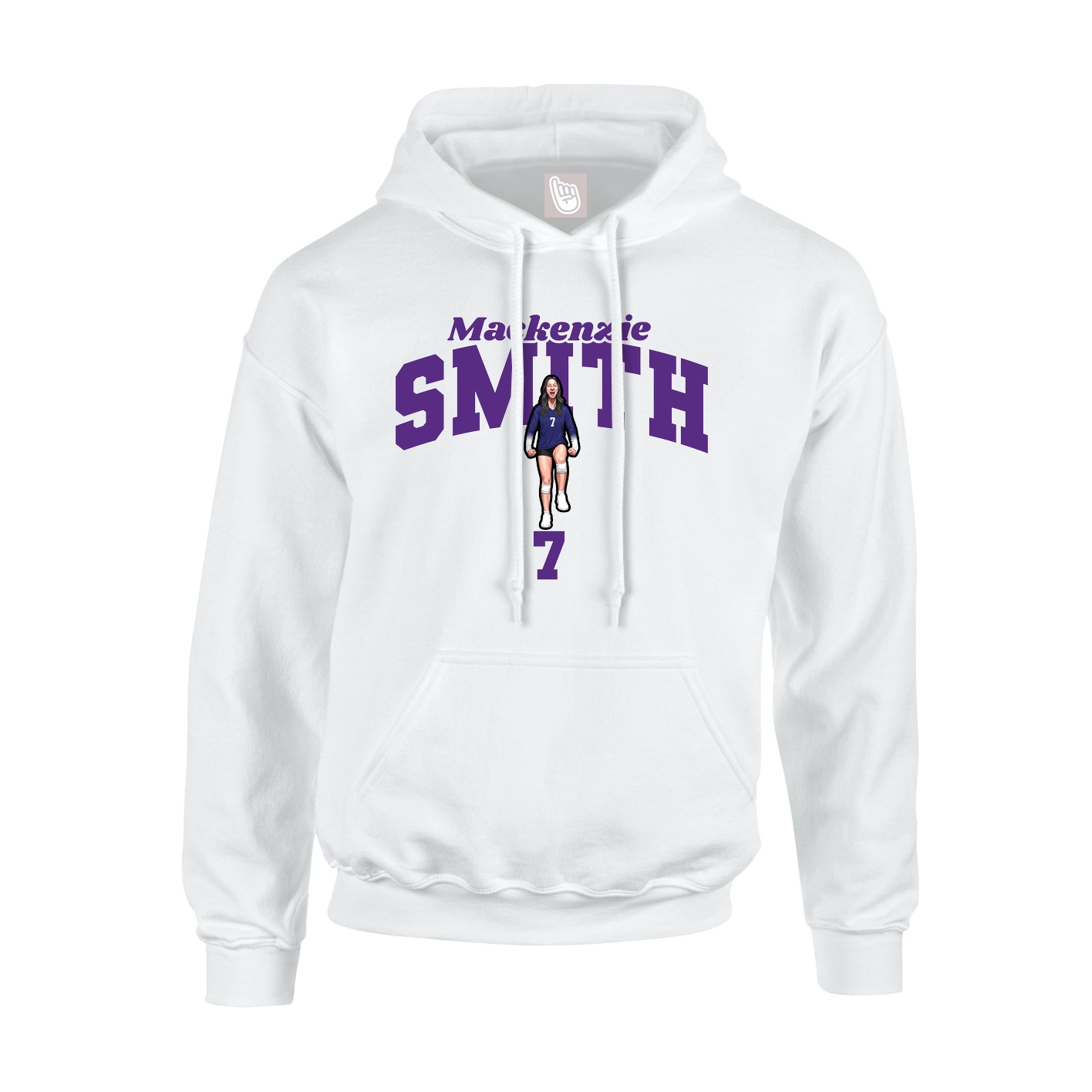 Hoodie — Signature Arch in White