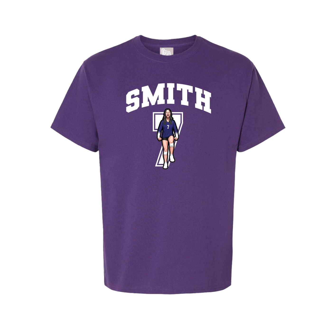 Youth Tee — Number in Purple