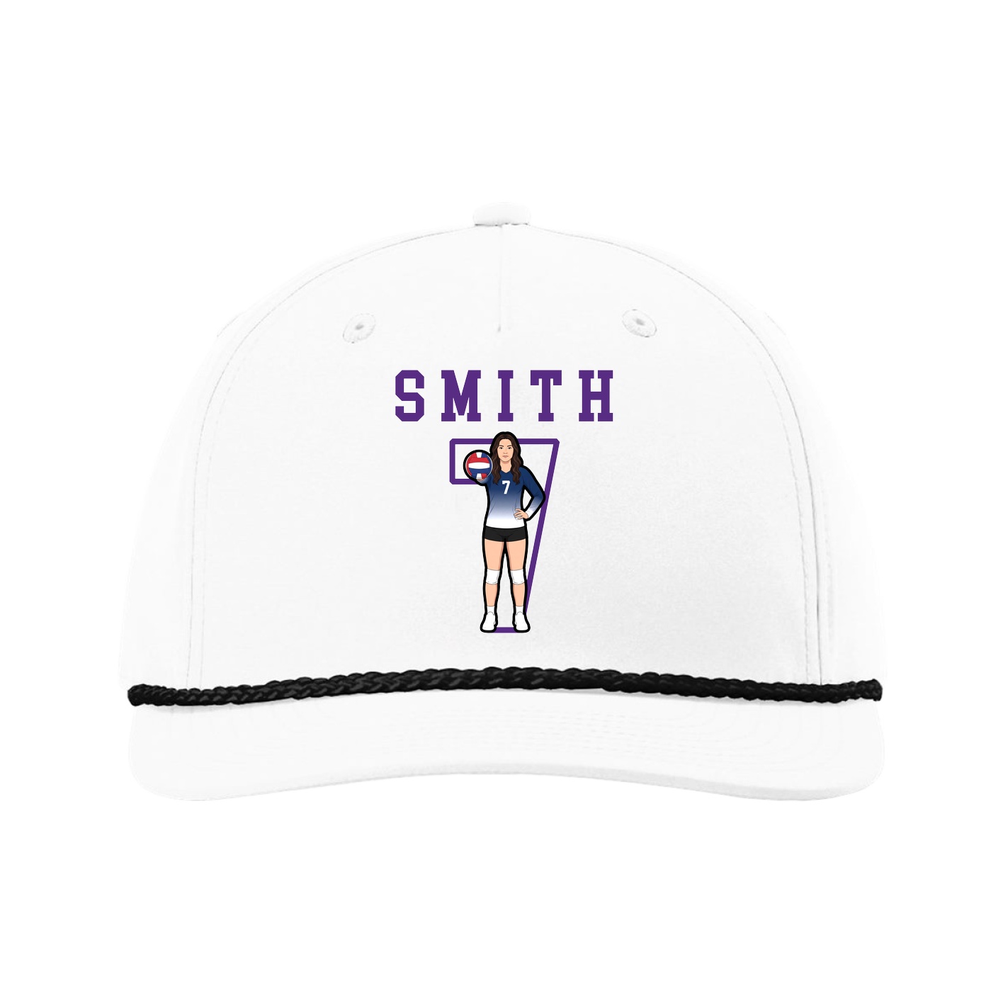 Five-Panel Classic Rope Cap — Shirsey in White