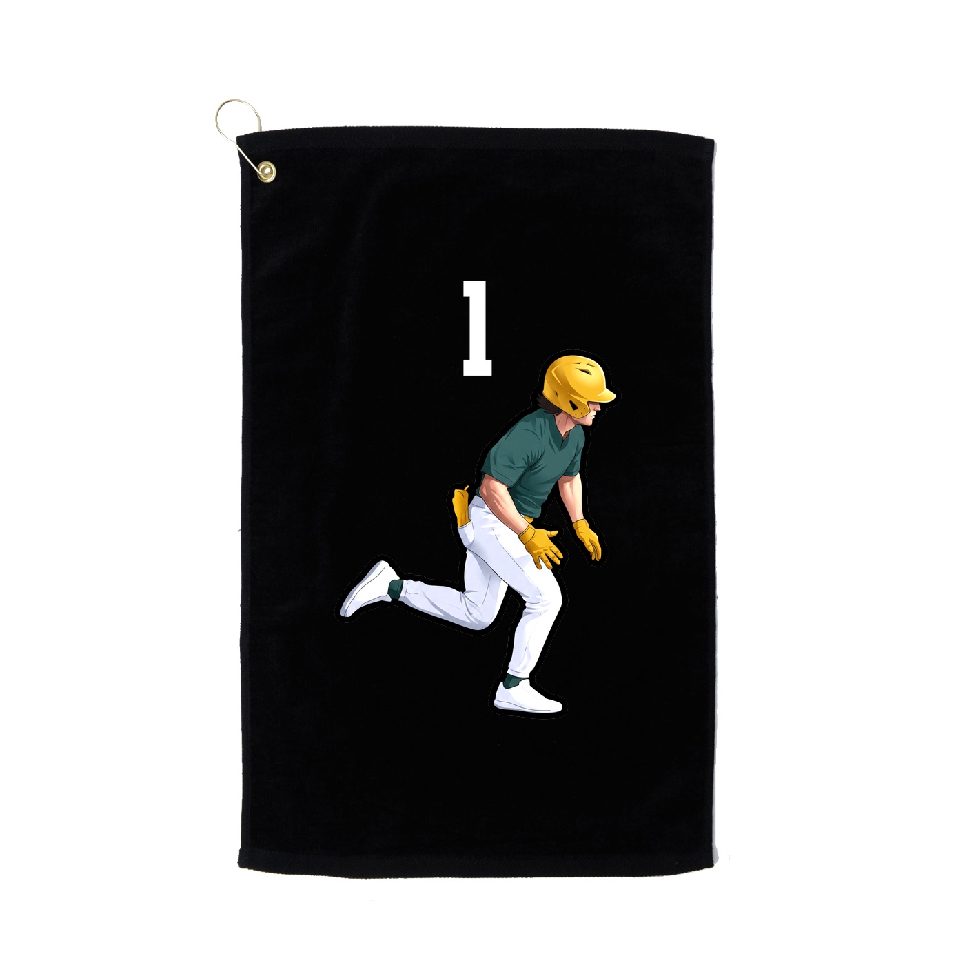 Golf Towel — Number Top in Black