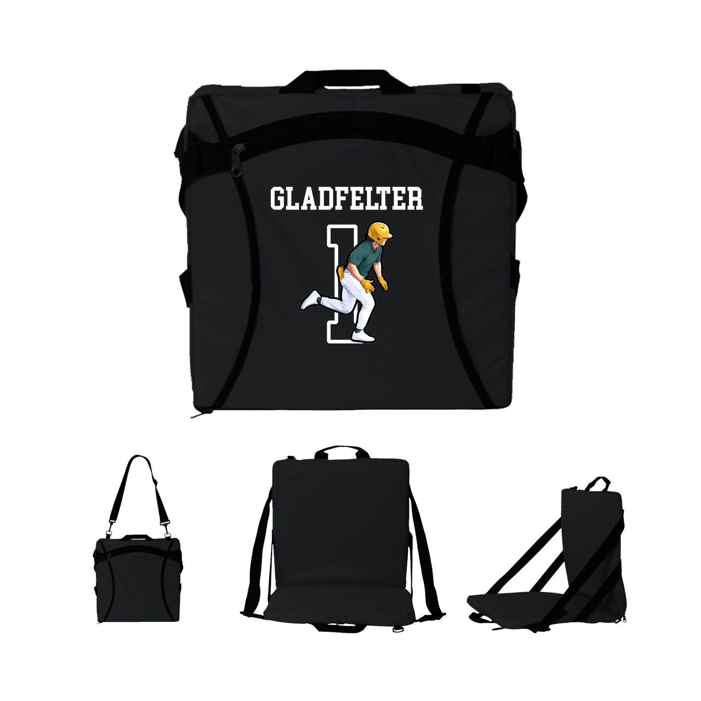 Folding Stadium Seat — Shirsey in Black