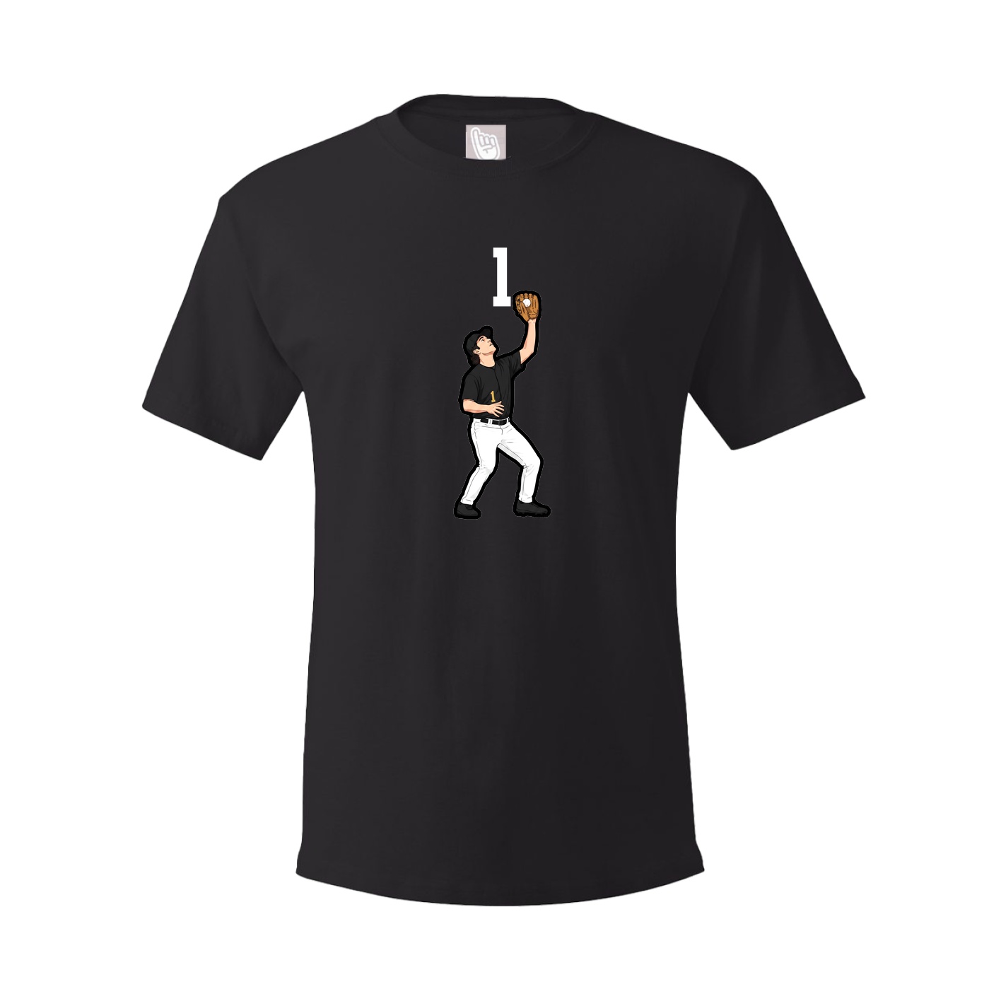 Youth Tee — Number Top in Black