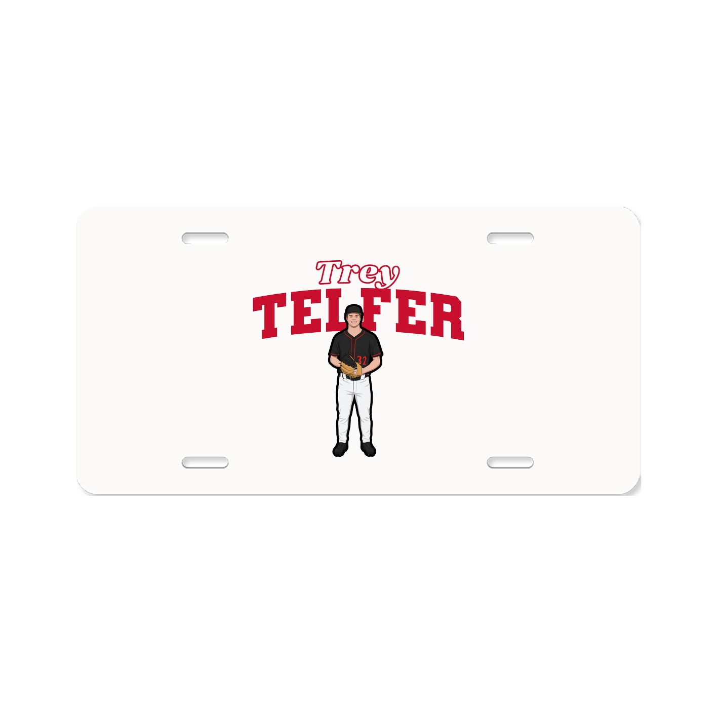 License Plate — Name Arch in Classic