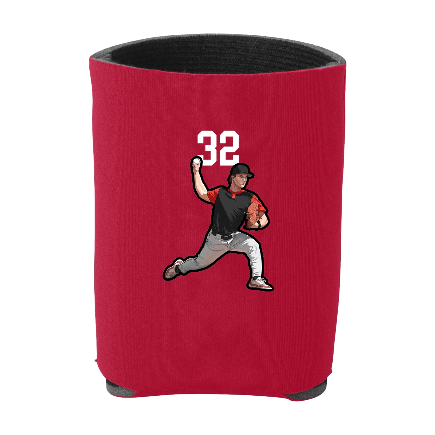 Can Holder — Number Top in Red