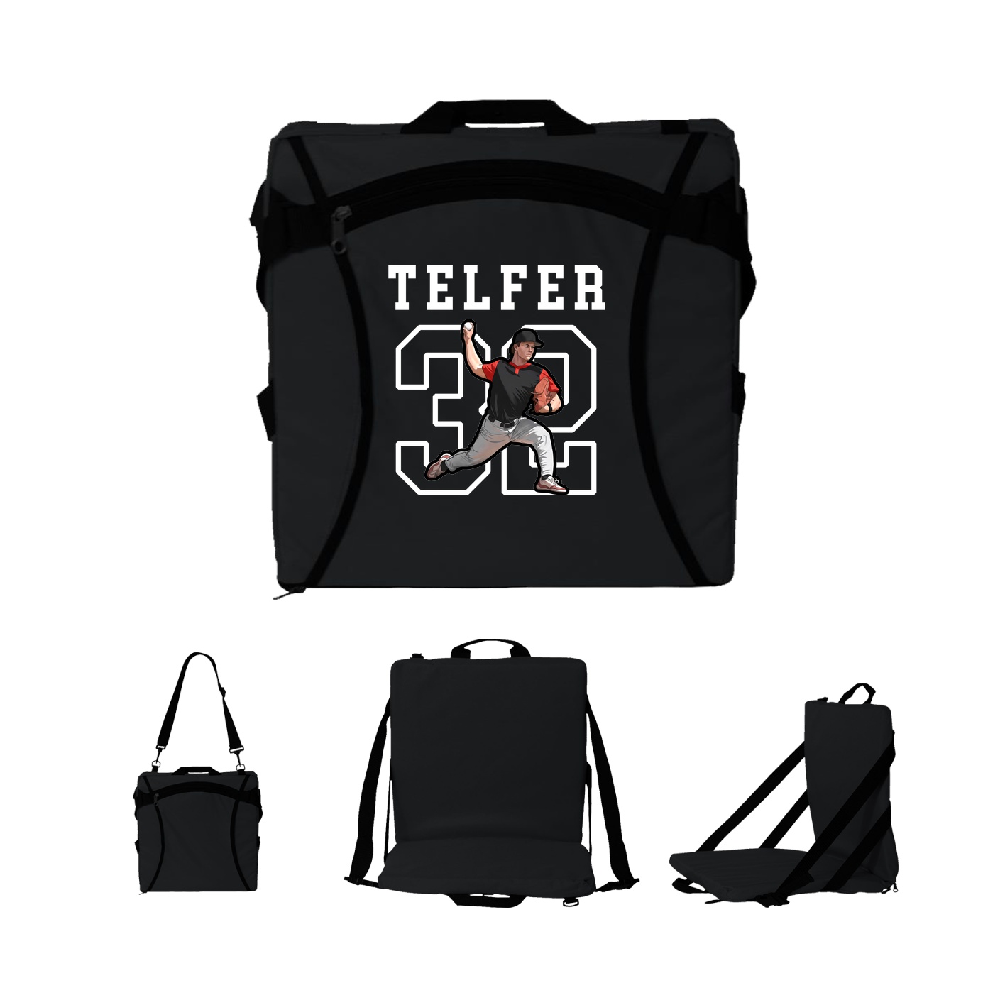 Folding Stadium Seat — Shirsey in Black