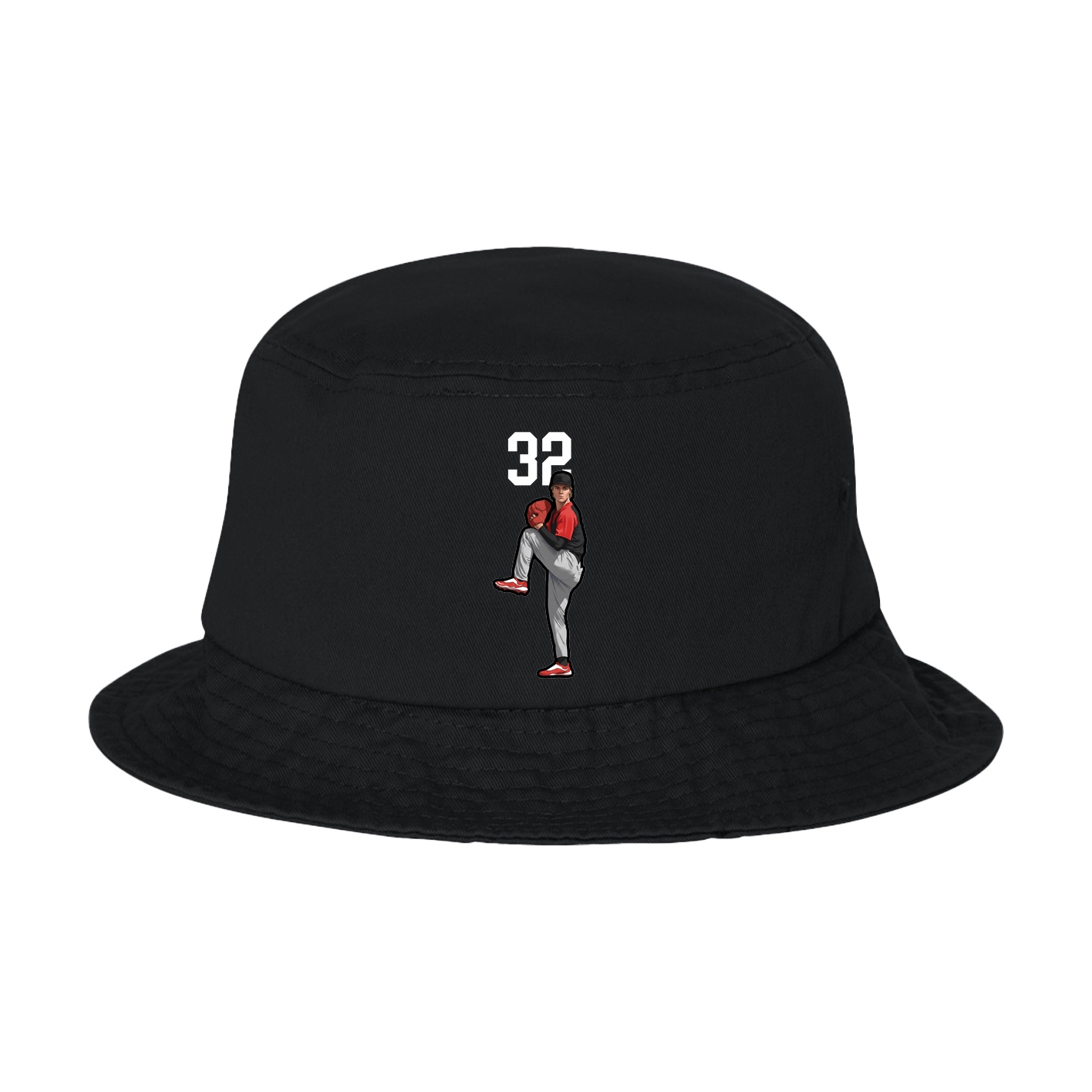 Bucket Cap — Number Top in Black