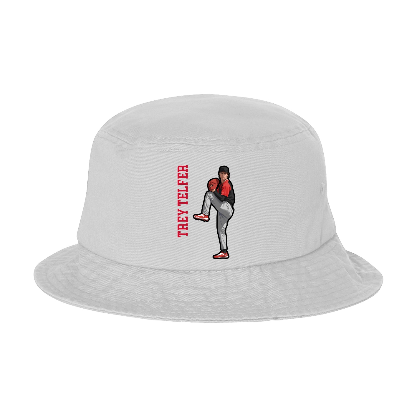 Bucket Cap — Name Vertical in White