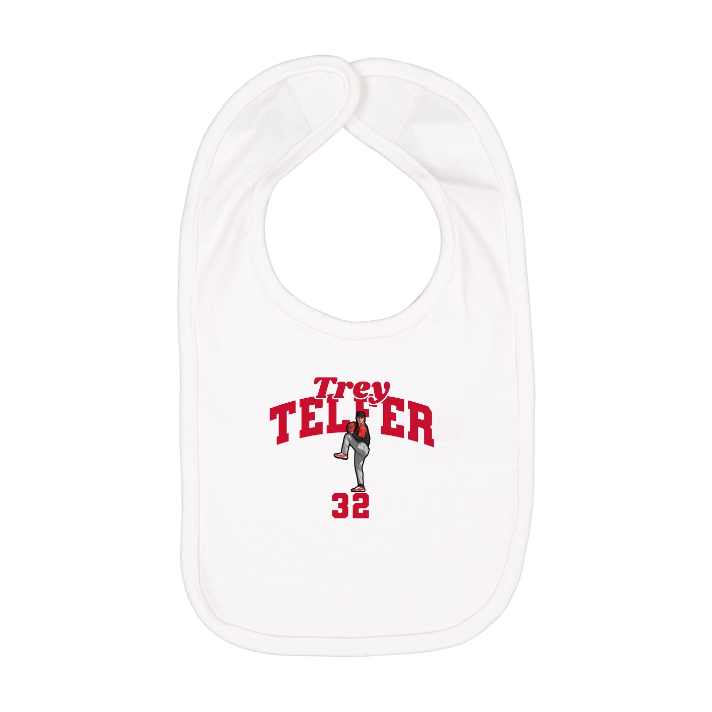 Infant Bib — Signature Arch in White