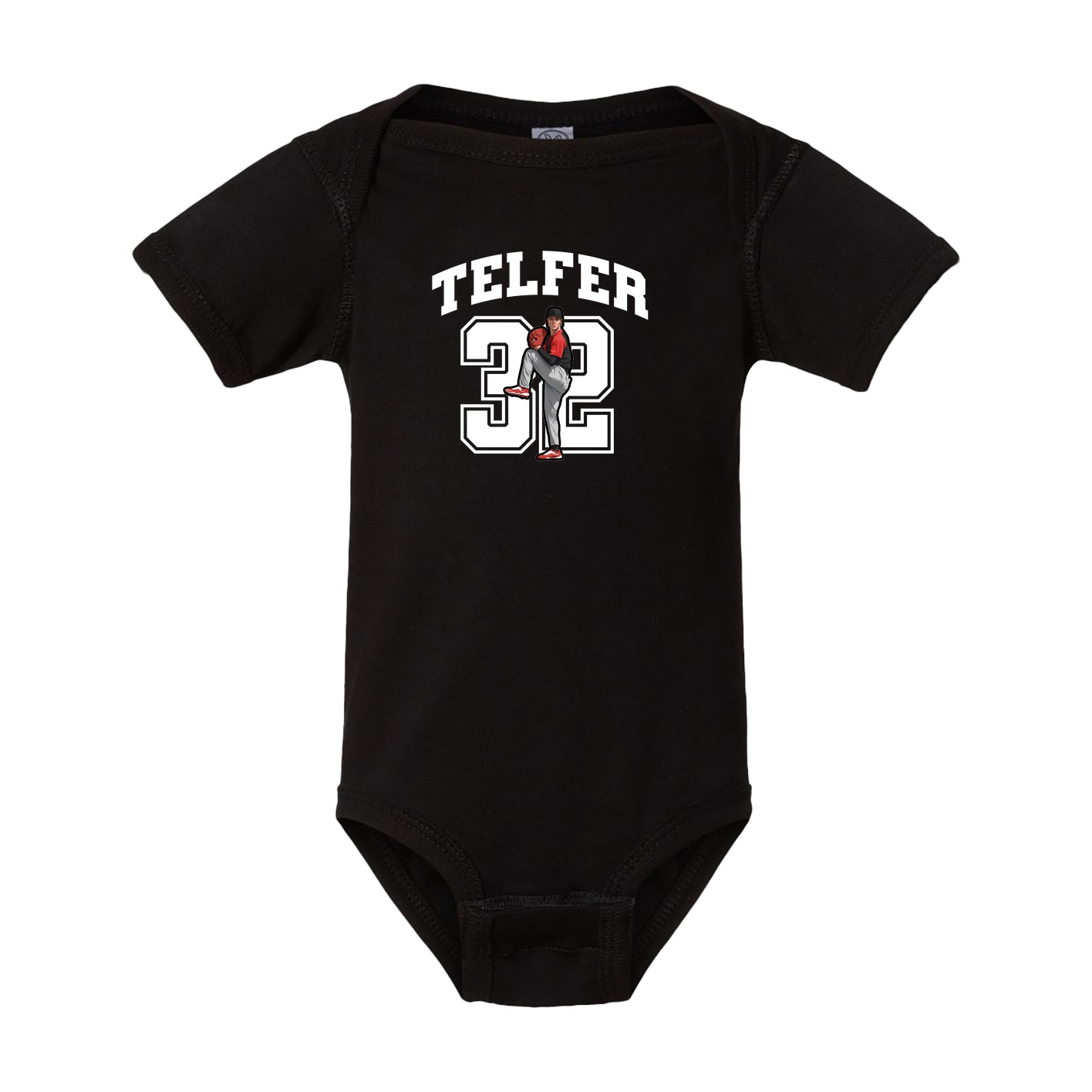 Baby Onesie — Number in Black