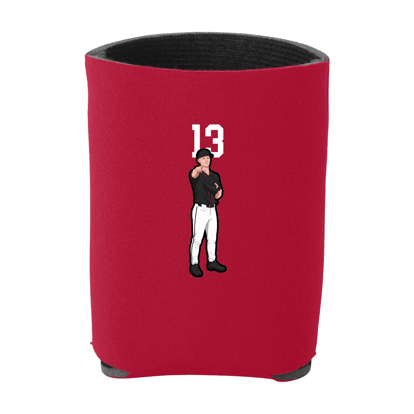 Can Holder — Number Top in Red