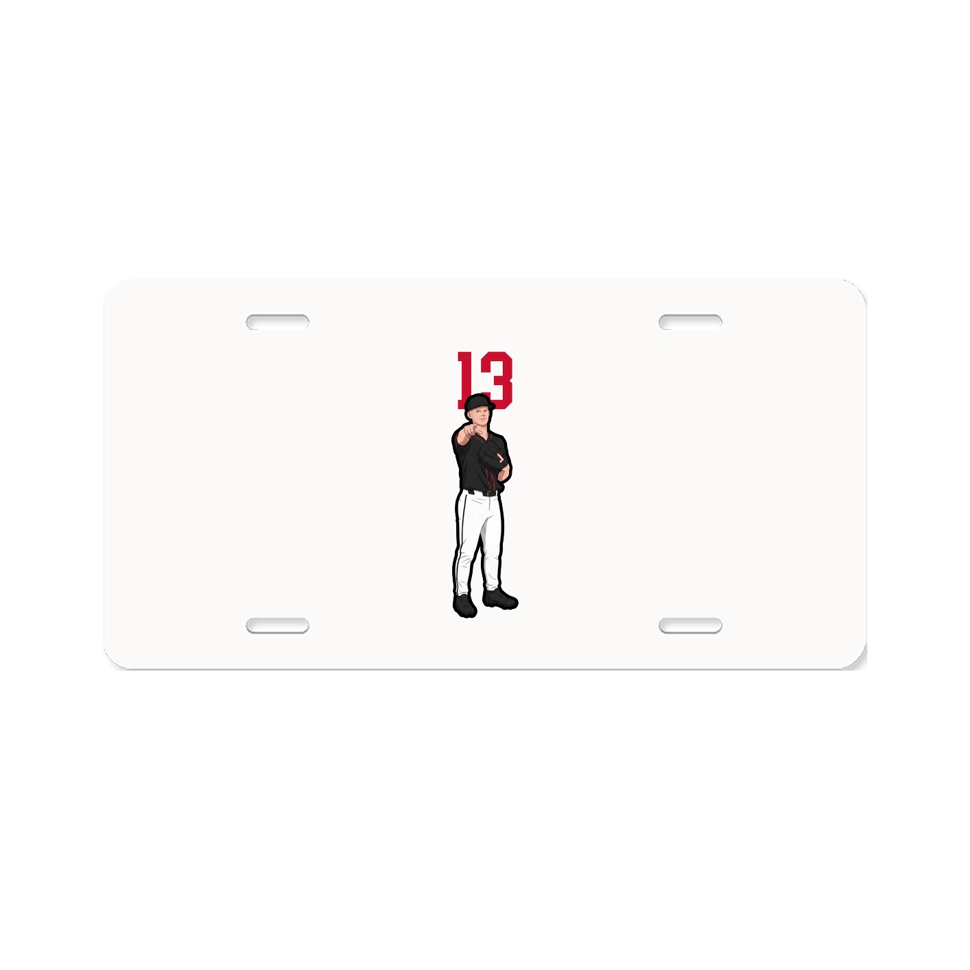 License Plate — Number Top in Classic