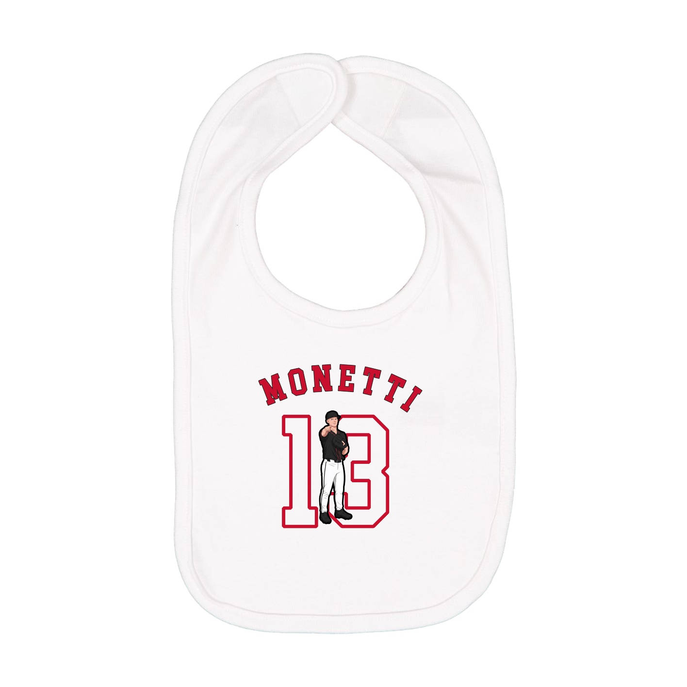 Infant Bib — Shirsey Arch in White