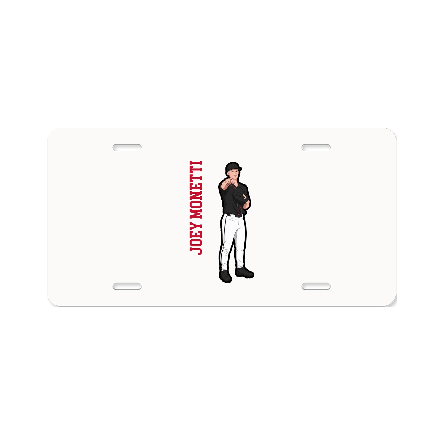 License Plate — Name Vertical in Classic