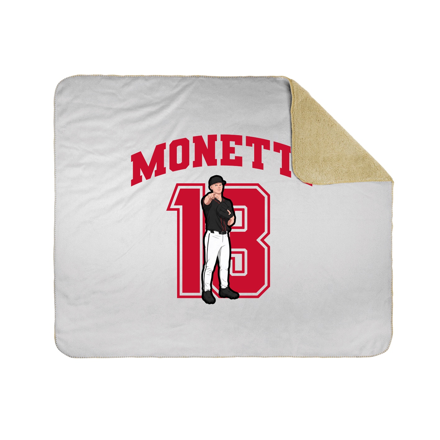 Throw Blanket — Number in White