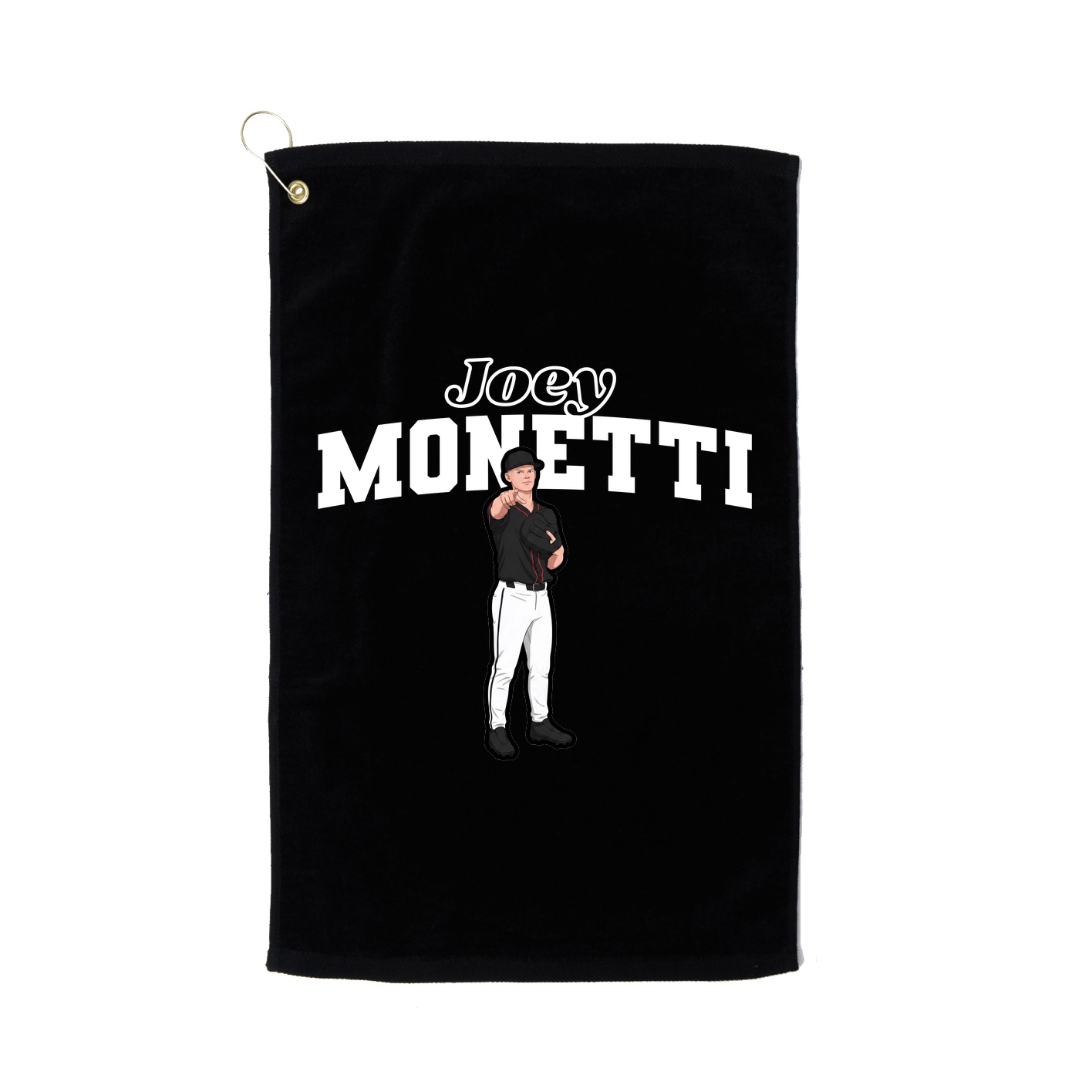 Golf Towel — Name Arch in Black
