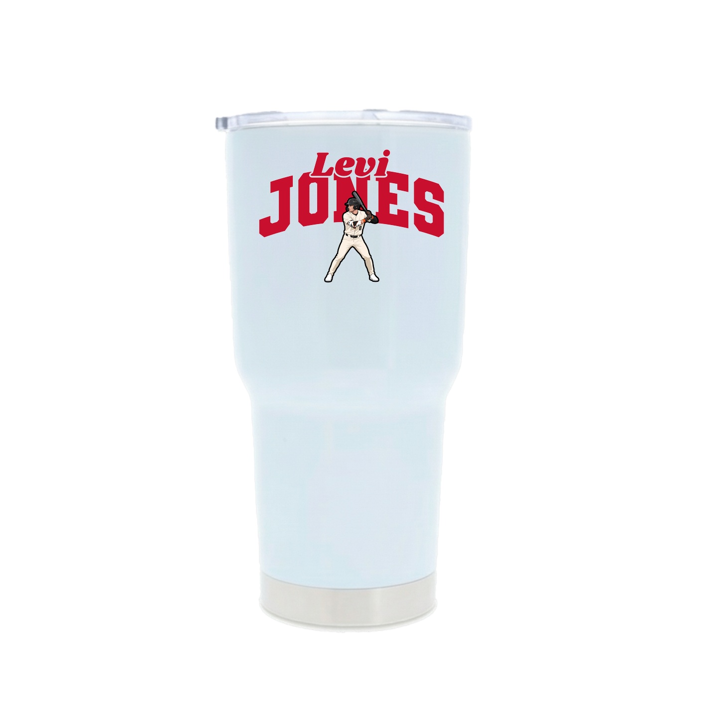 30oz Stainless Steel Tumbler — Signature Arch in White