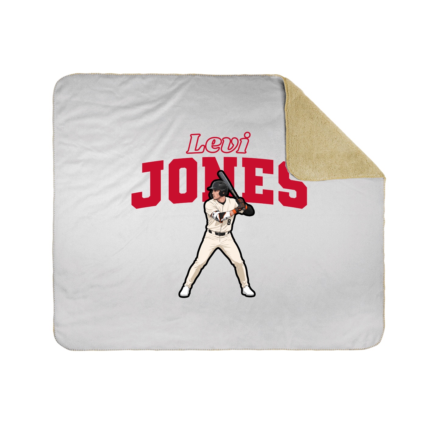 Throw Blanket — Name Arch in White