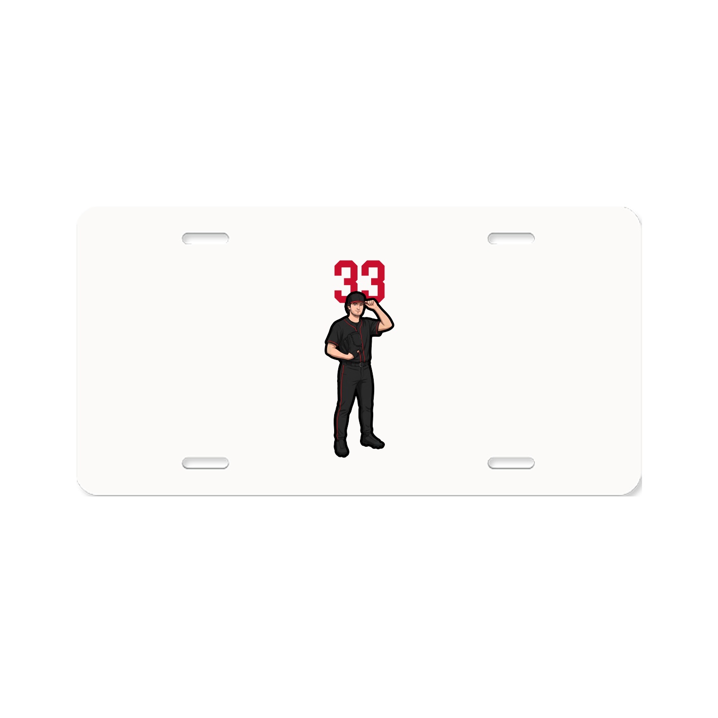 License Plate — Number Top in Classic