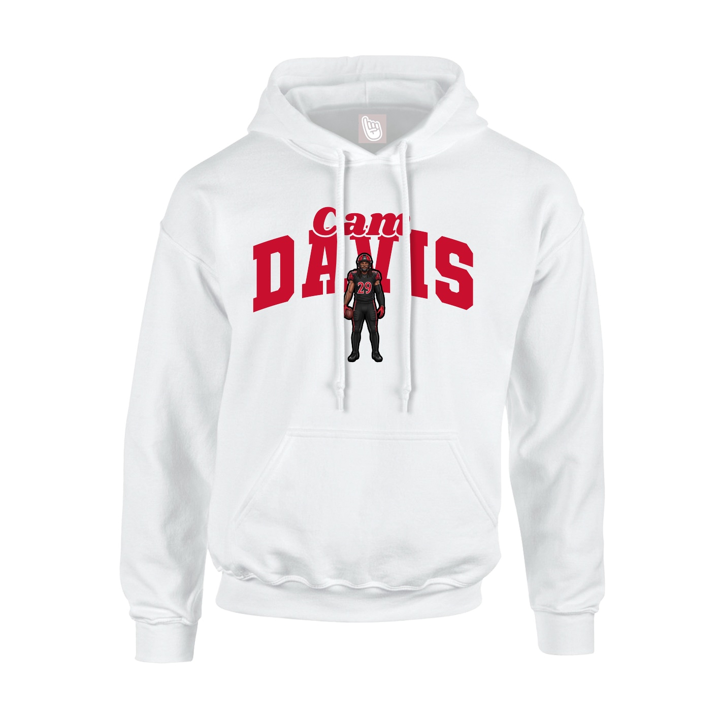 Hoodie — Signature Arch in White