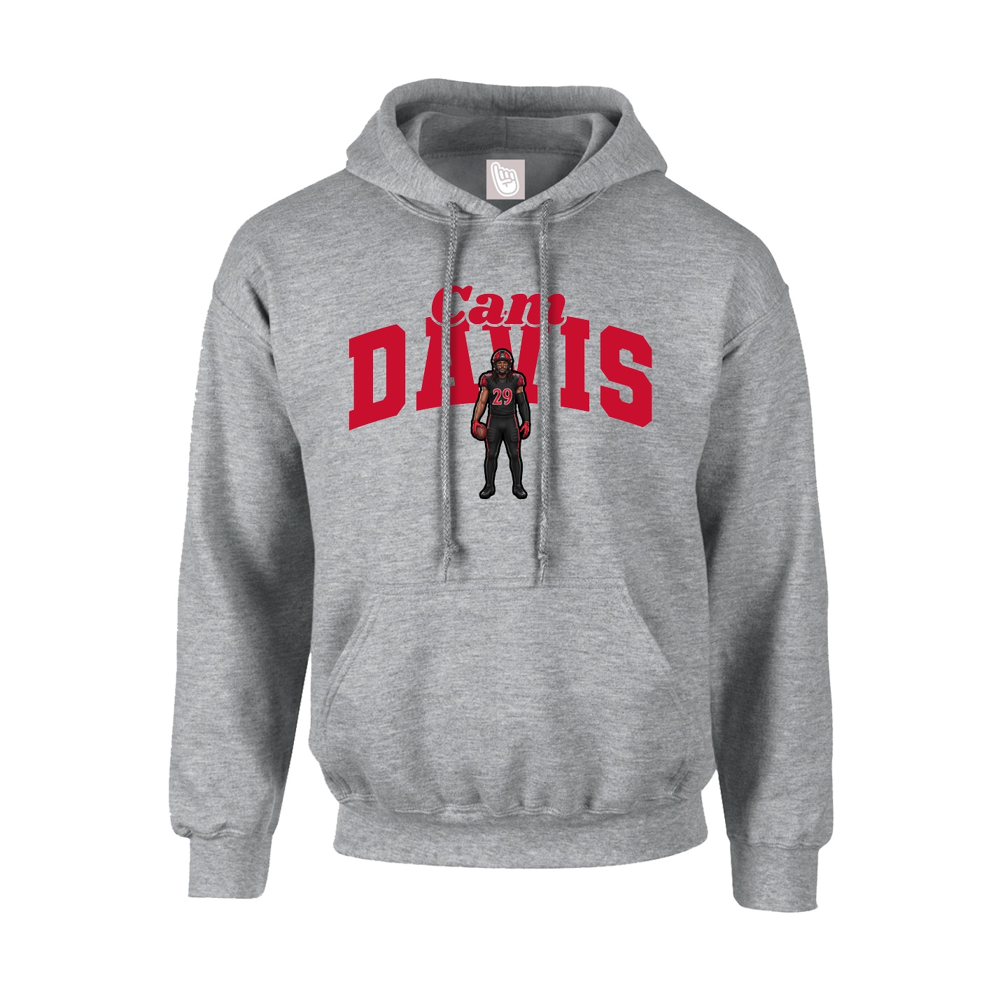 Youth Hoodie — Signature Arch in Grey