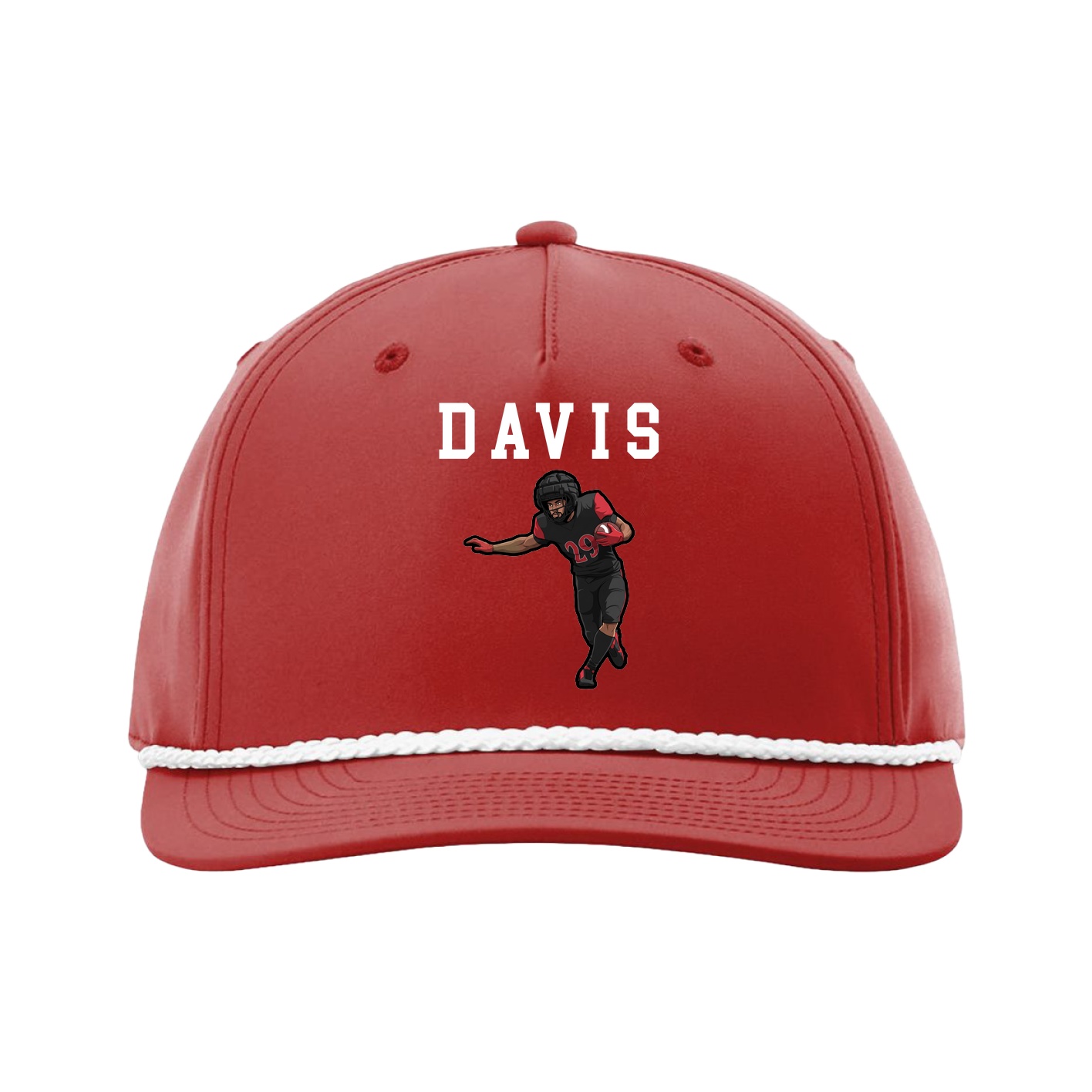 Five-Panel Classic Rope Cap — Shirsey in Red