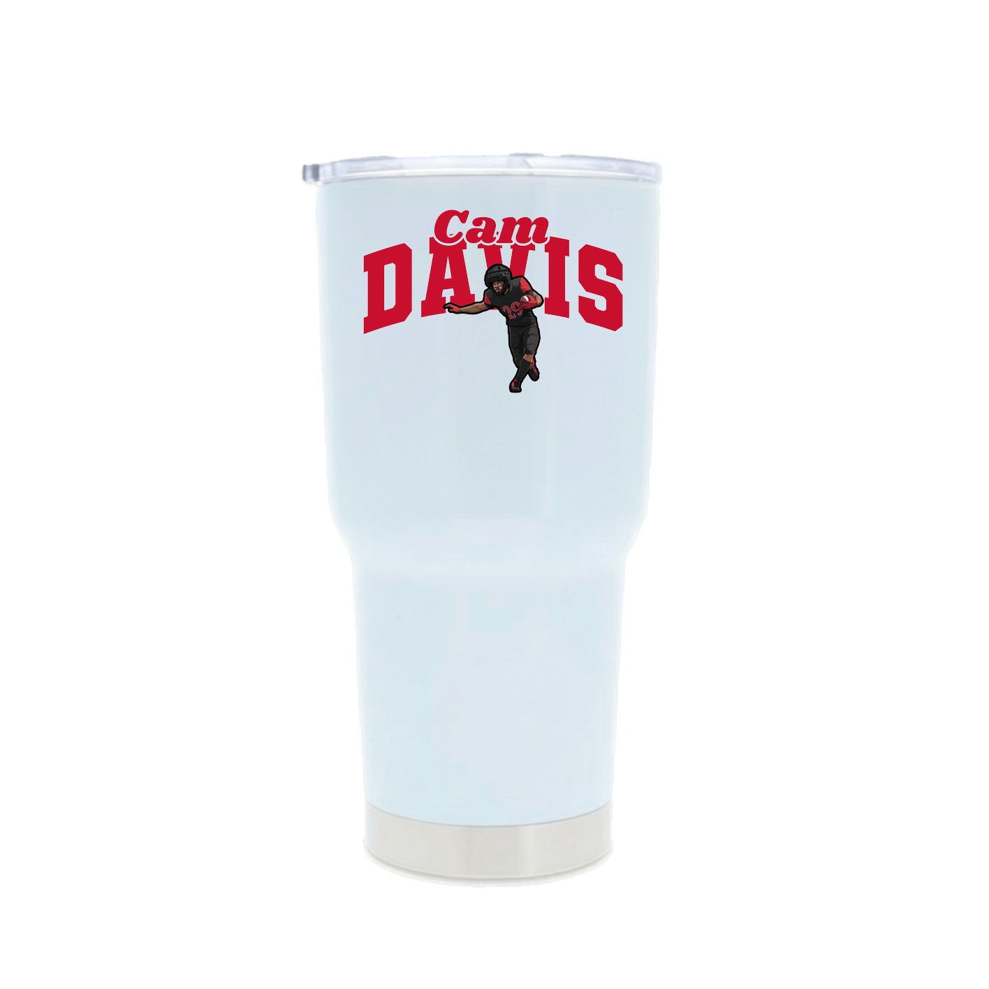 30oz Stainless Steel Tumbler — Signature Arch in White