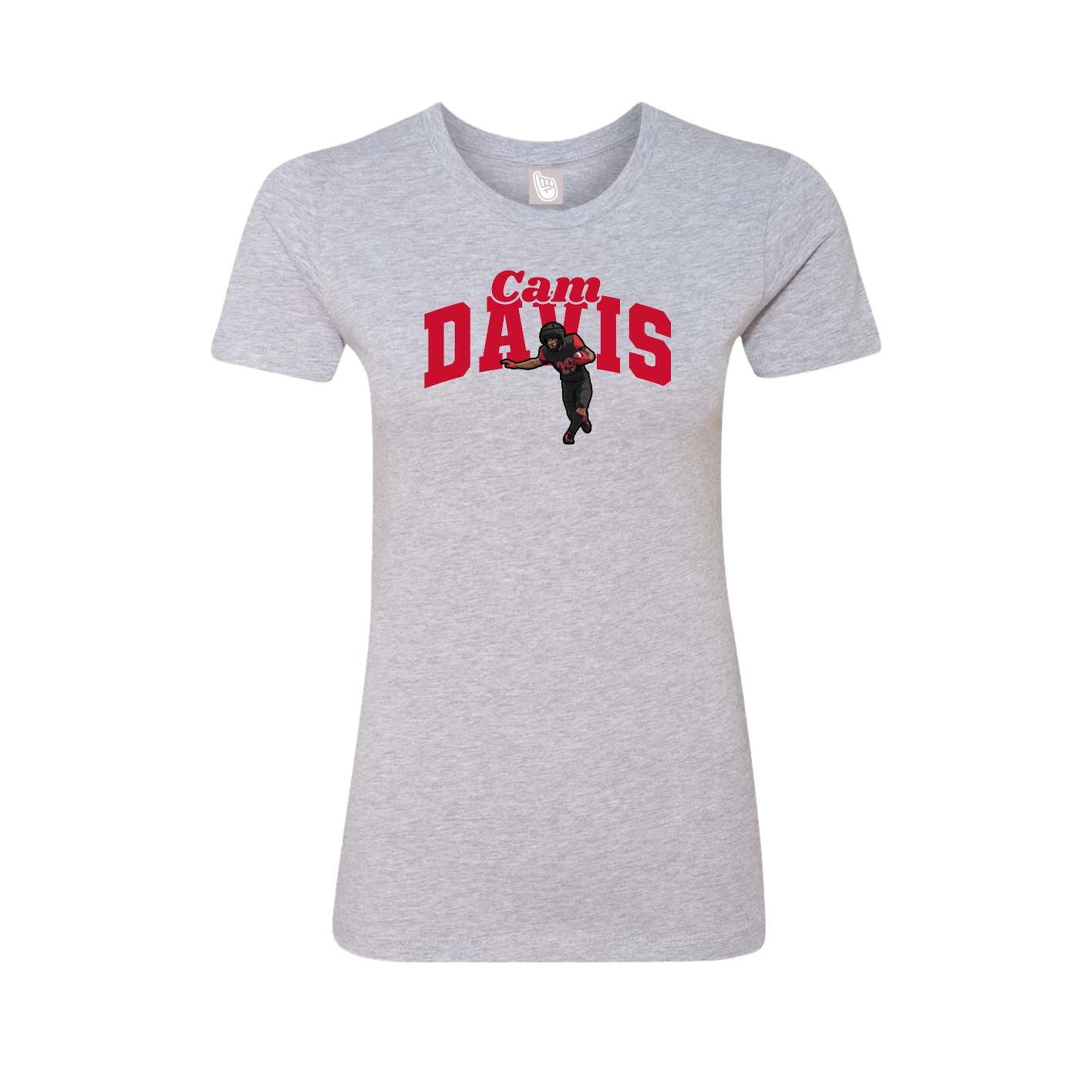Fitted Women's Tee — Signature Arch in Grey