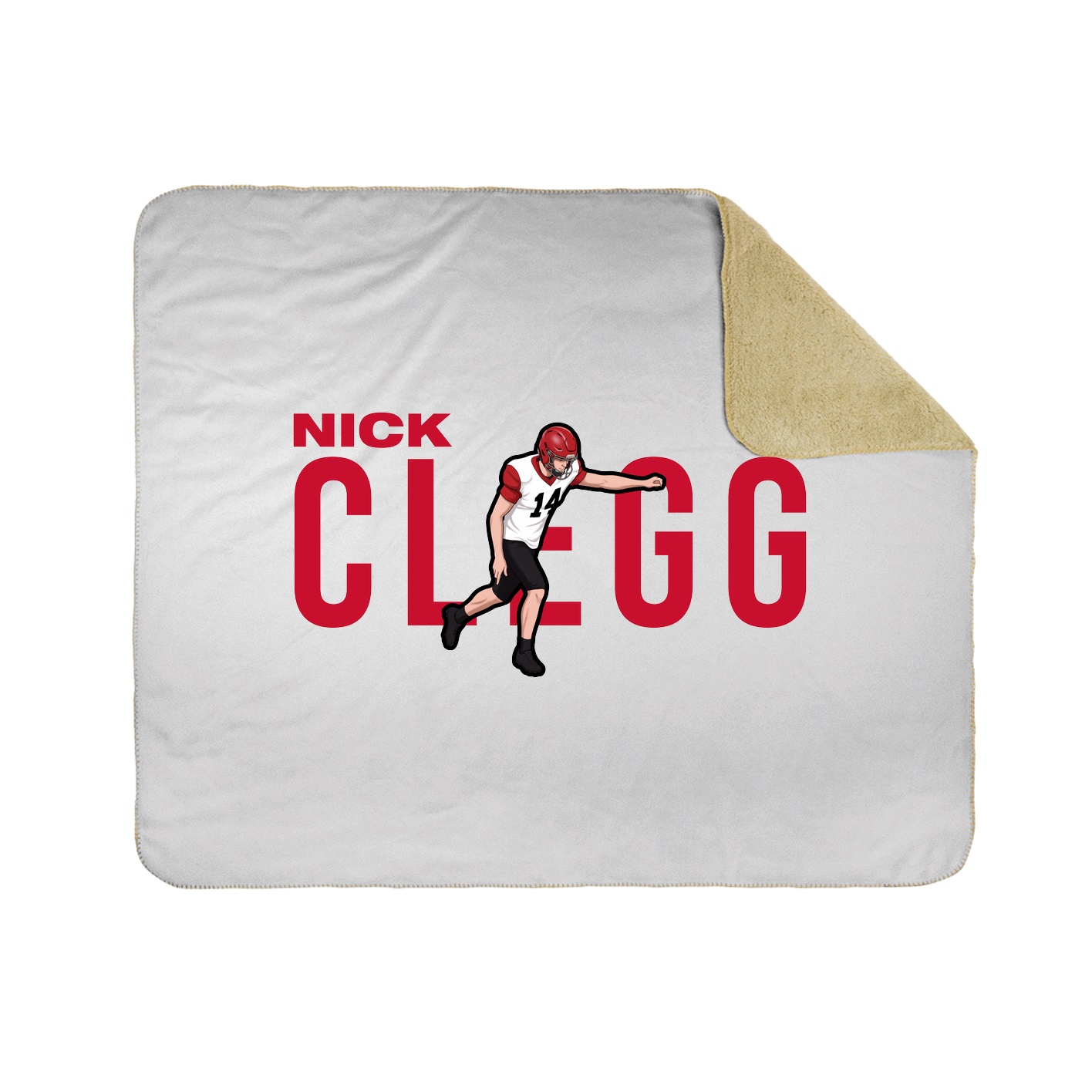 Throw Blanket — Player Name in White